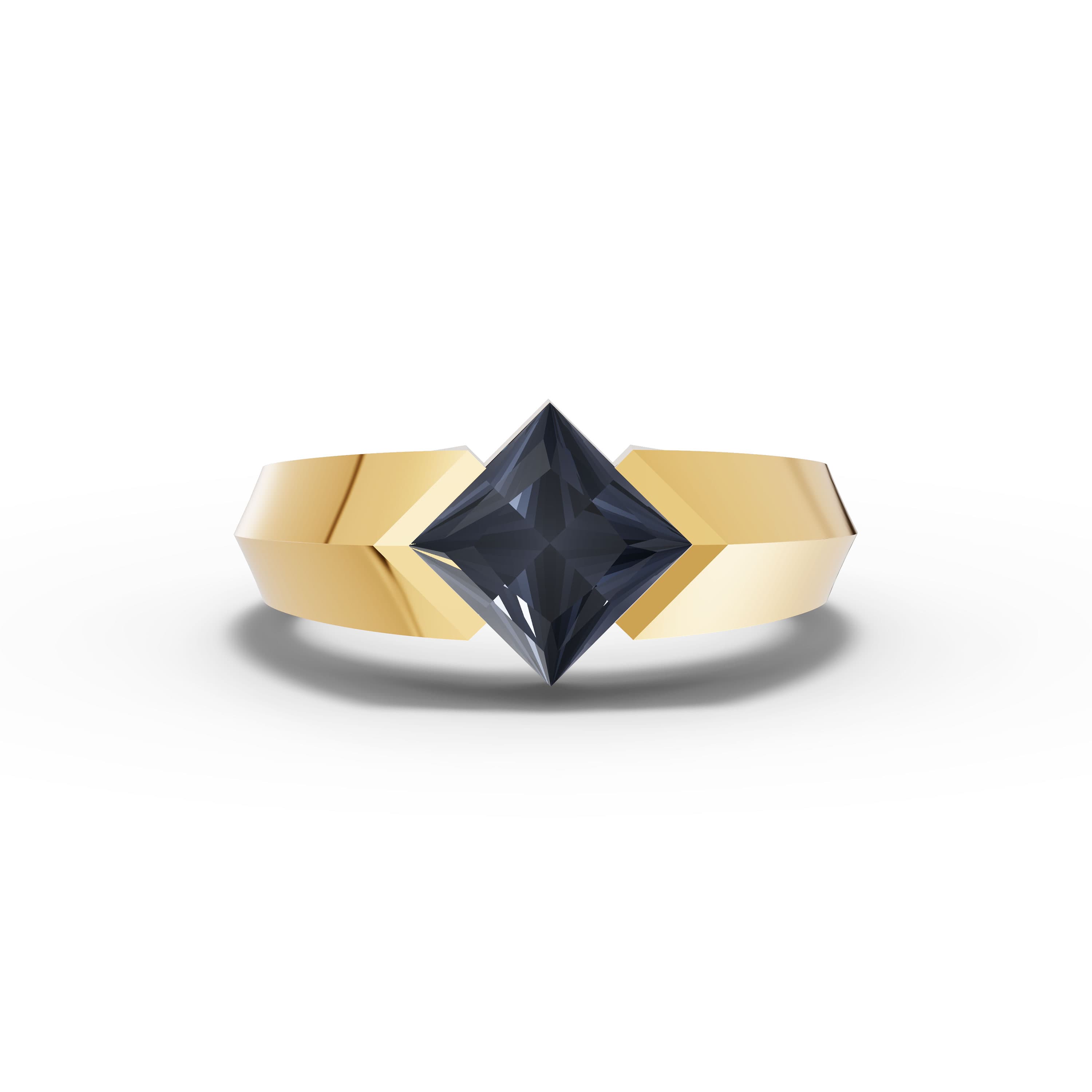 Spire Solitaire Men's Ring