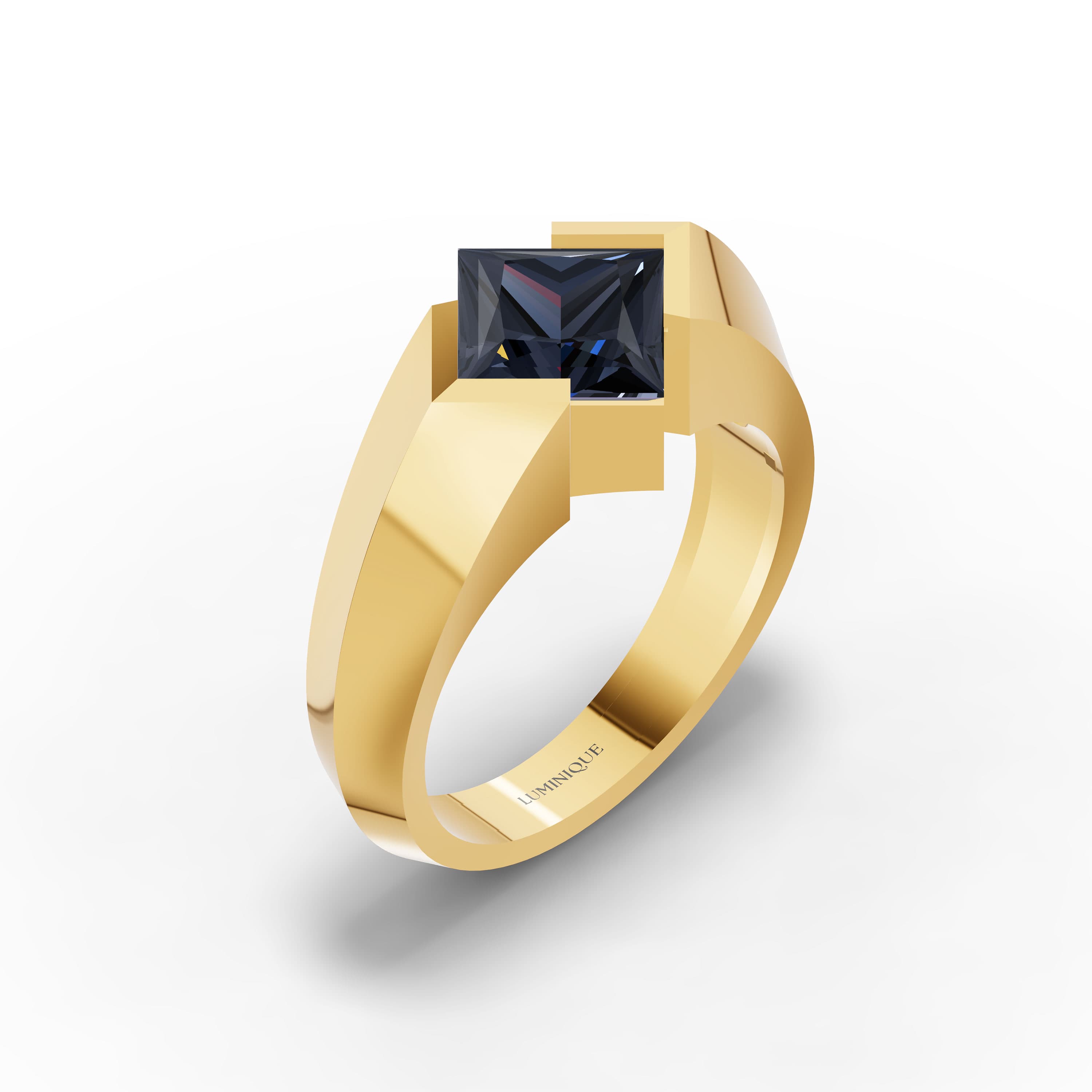 Spire Solitaire Men's Ring