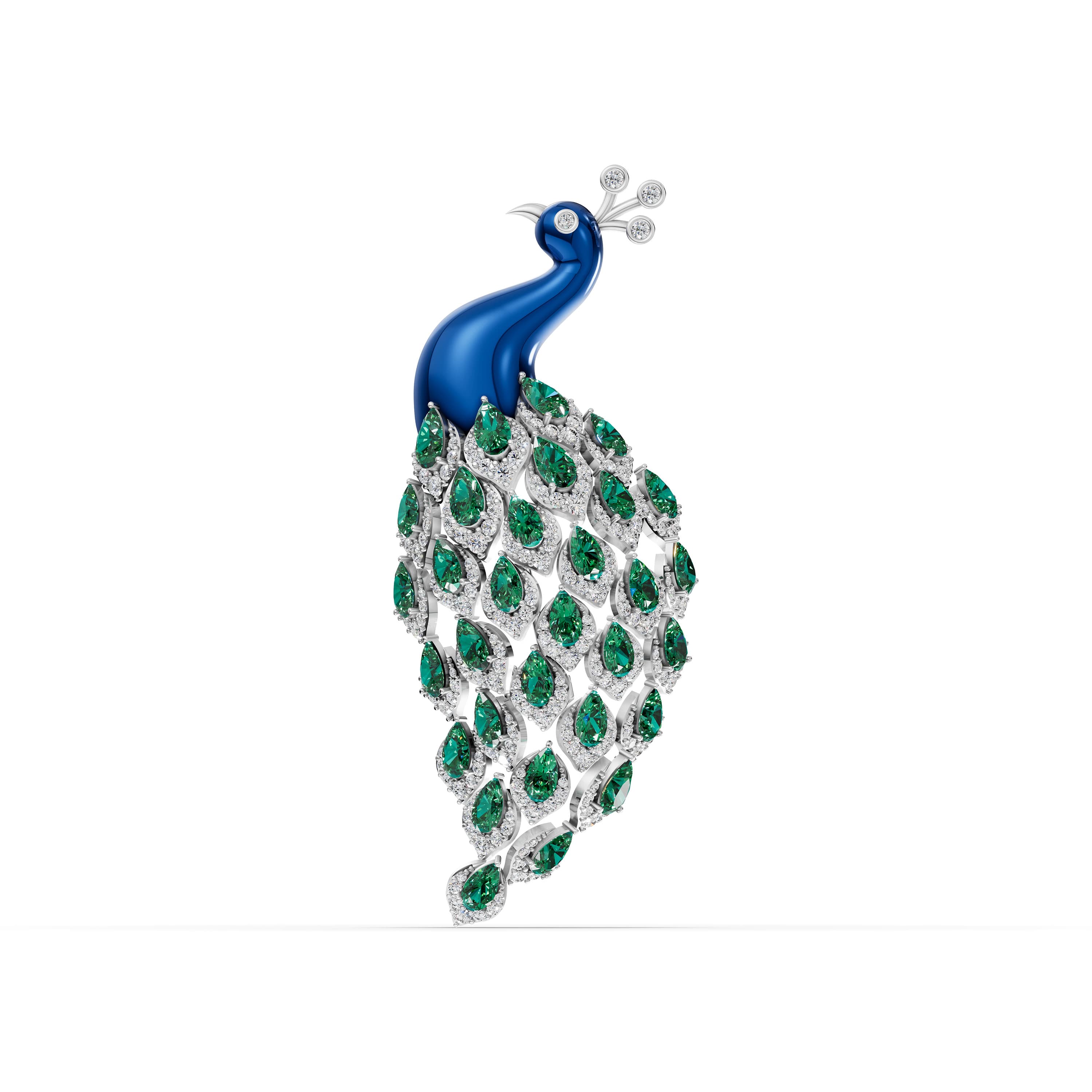 Patina Emerald Brooch