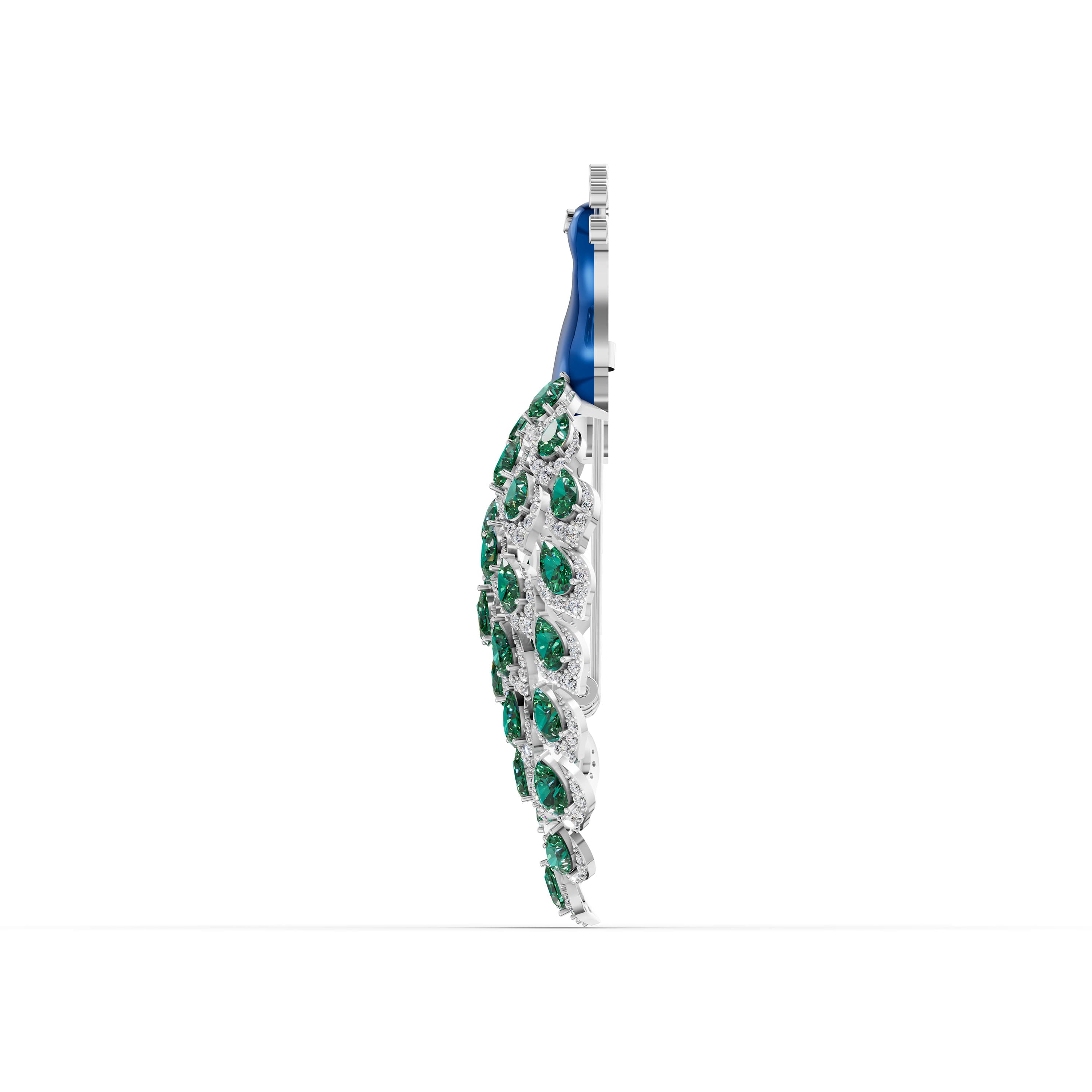 Patina Emerald Brooch