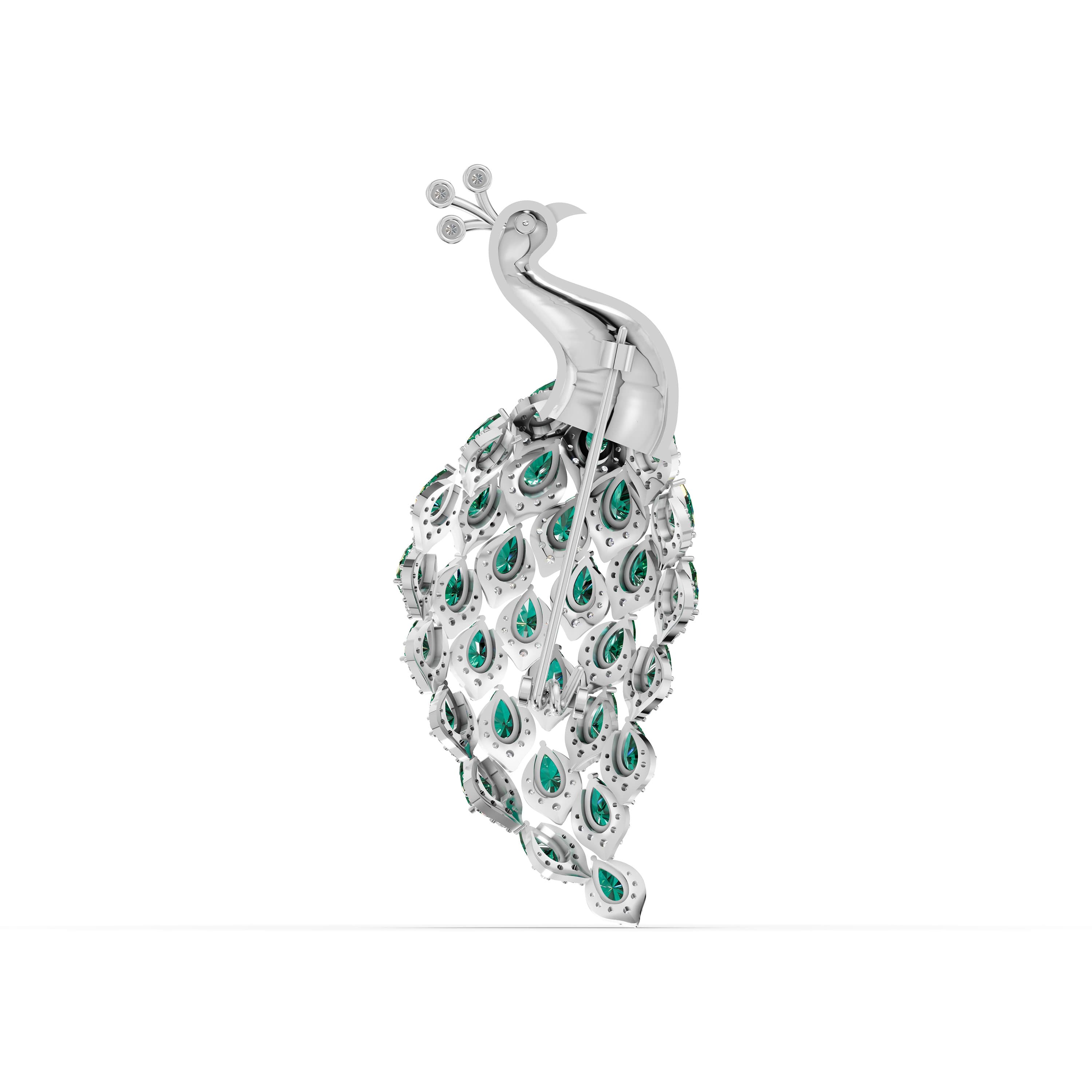 Patina Emerald Brooch