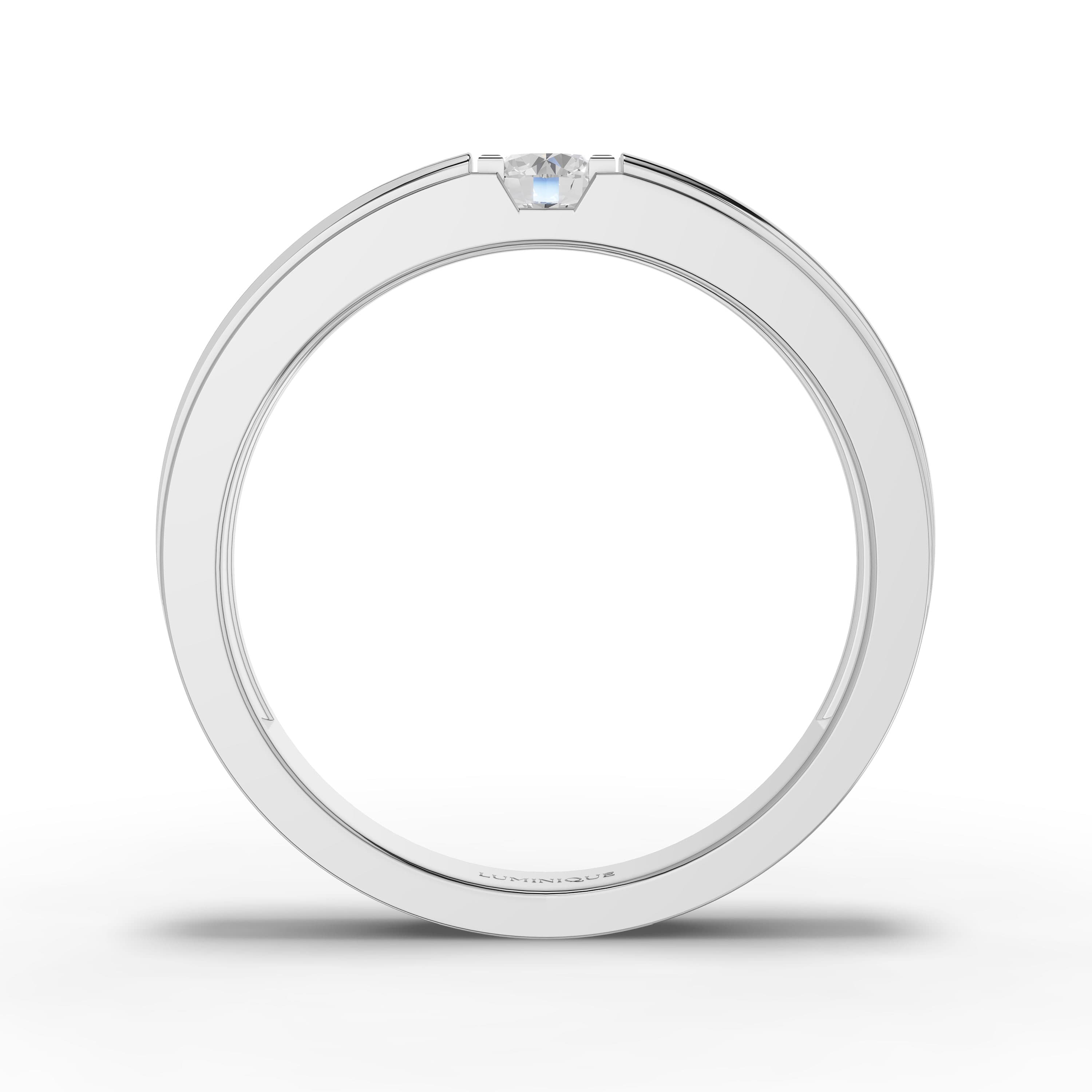 Flint Round Solitaire Ring