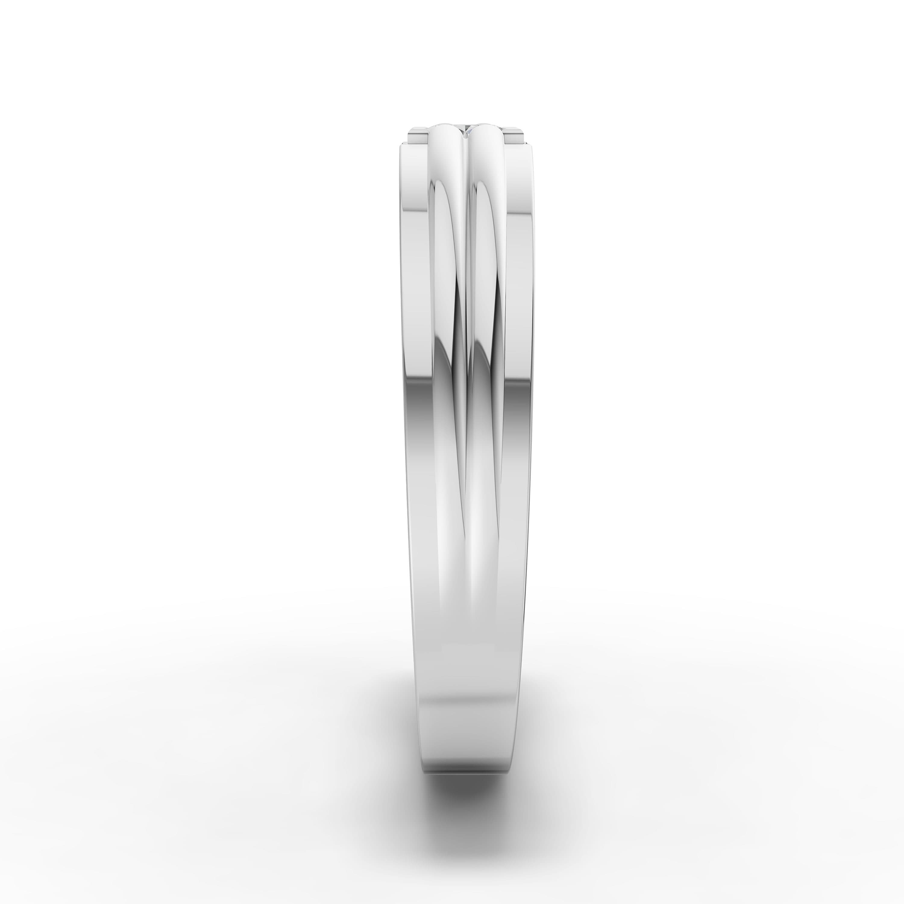 Flint Round Solitaire Ring