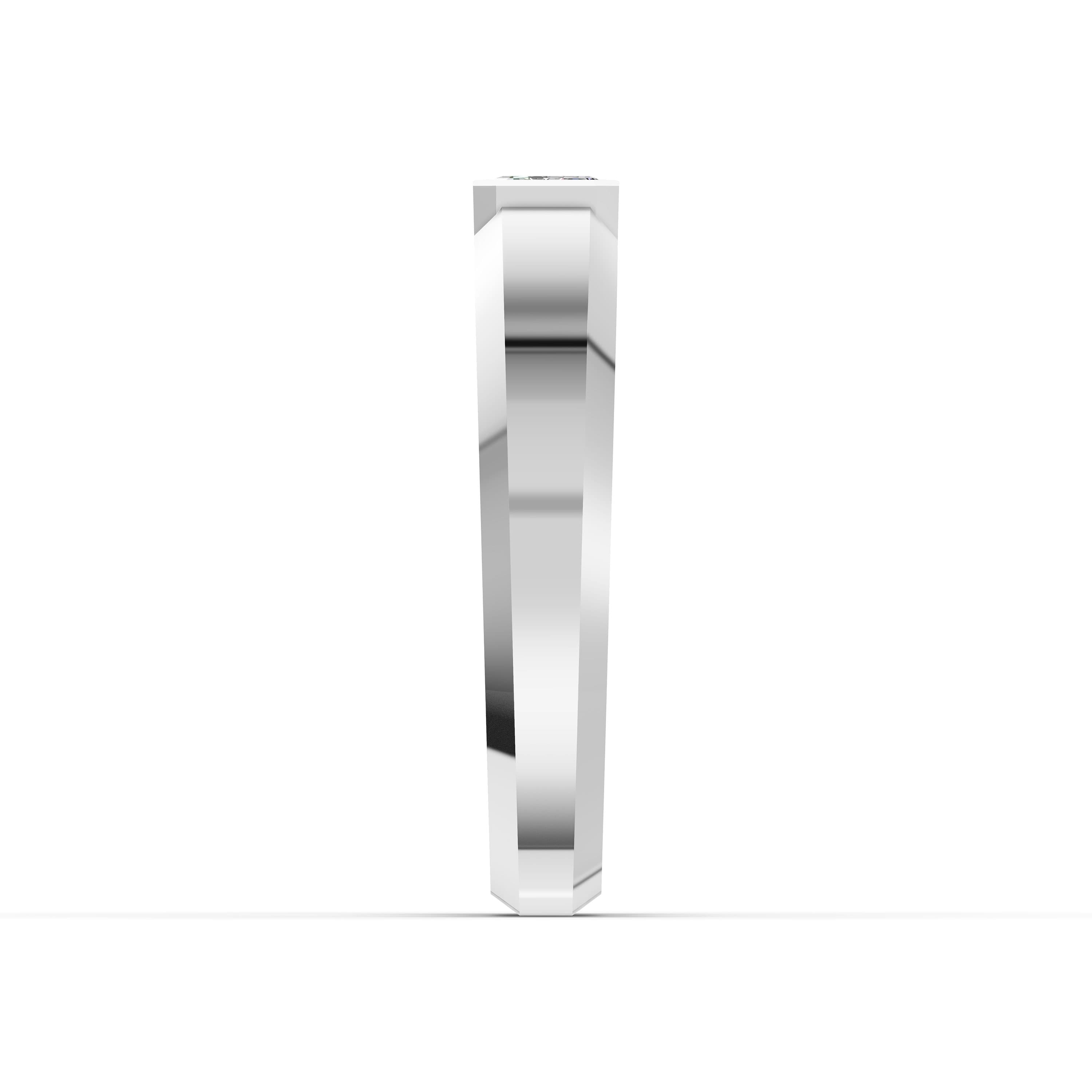 Granite Emerald-Cut Solitaire Ring