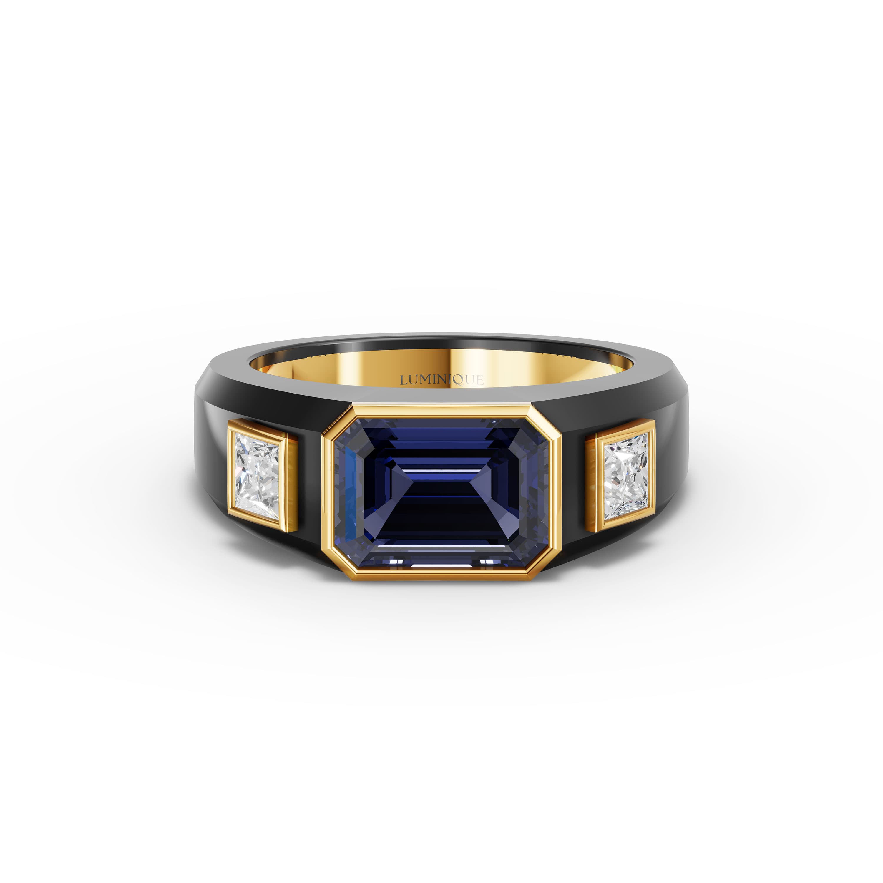 Daphne Emerald Three Stone Ring