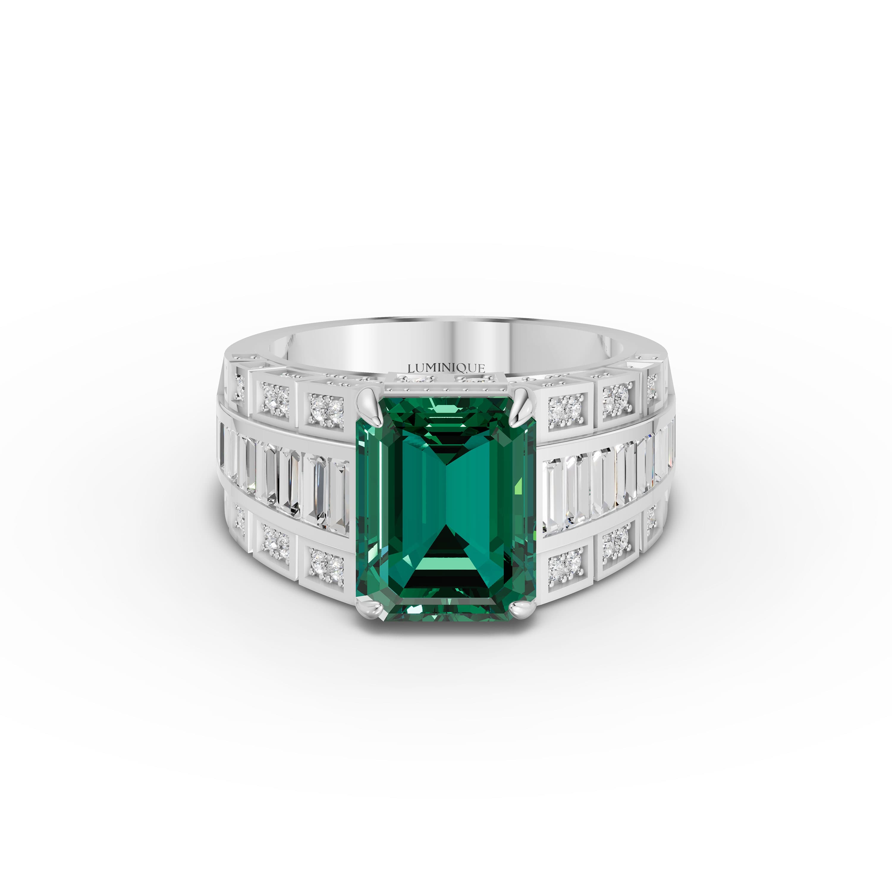 Octavia Emerald Cut Cocktail Ring