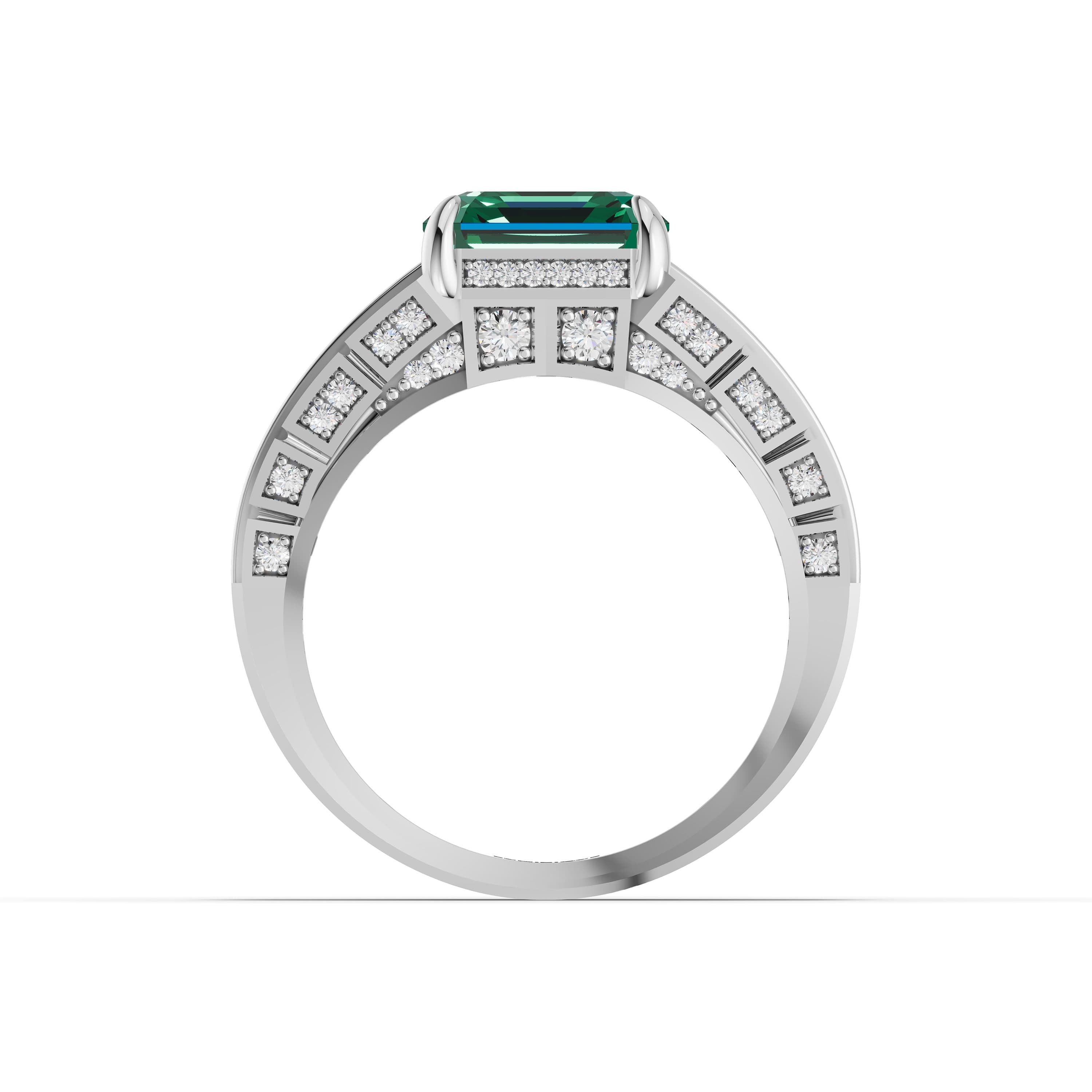Octavia Emerald Cut Cocktail Ring