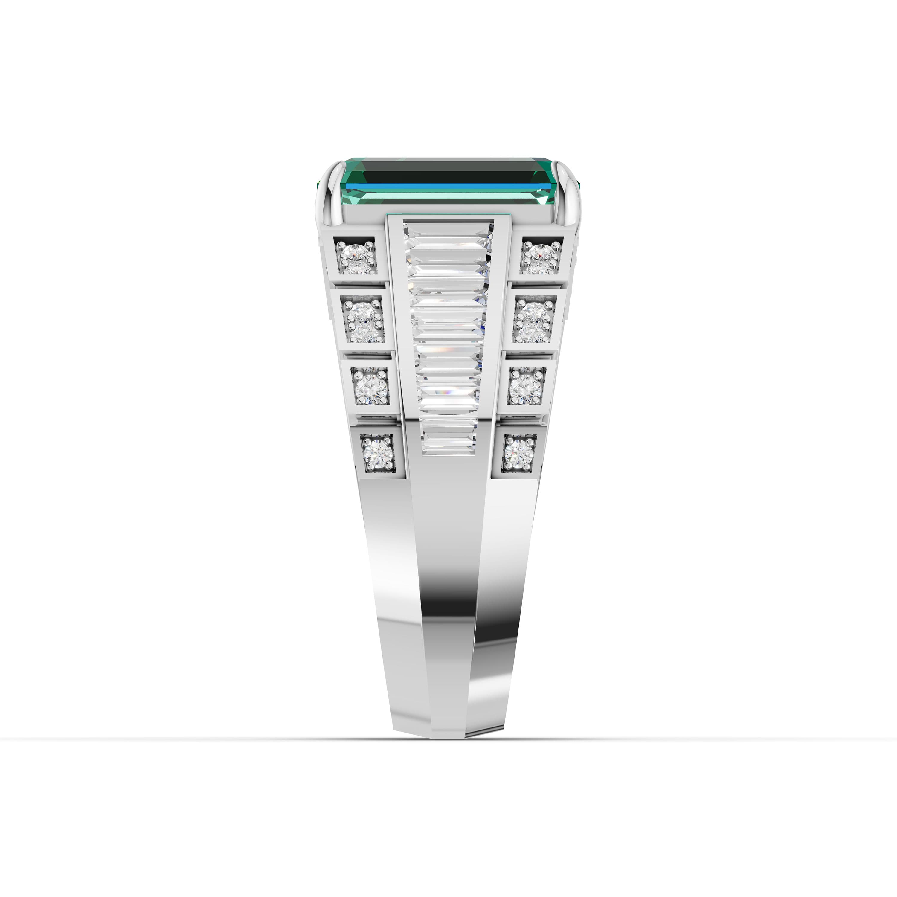 Octavia Emerald Cut Cocktail Ring