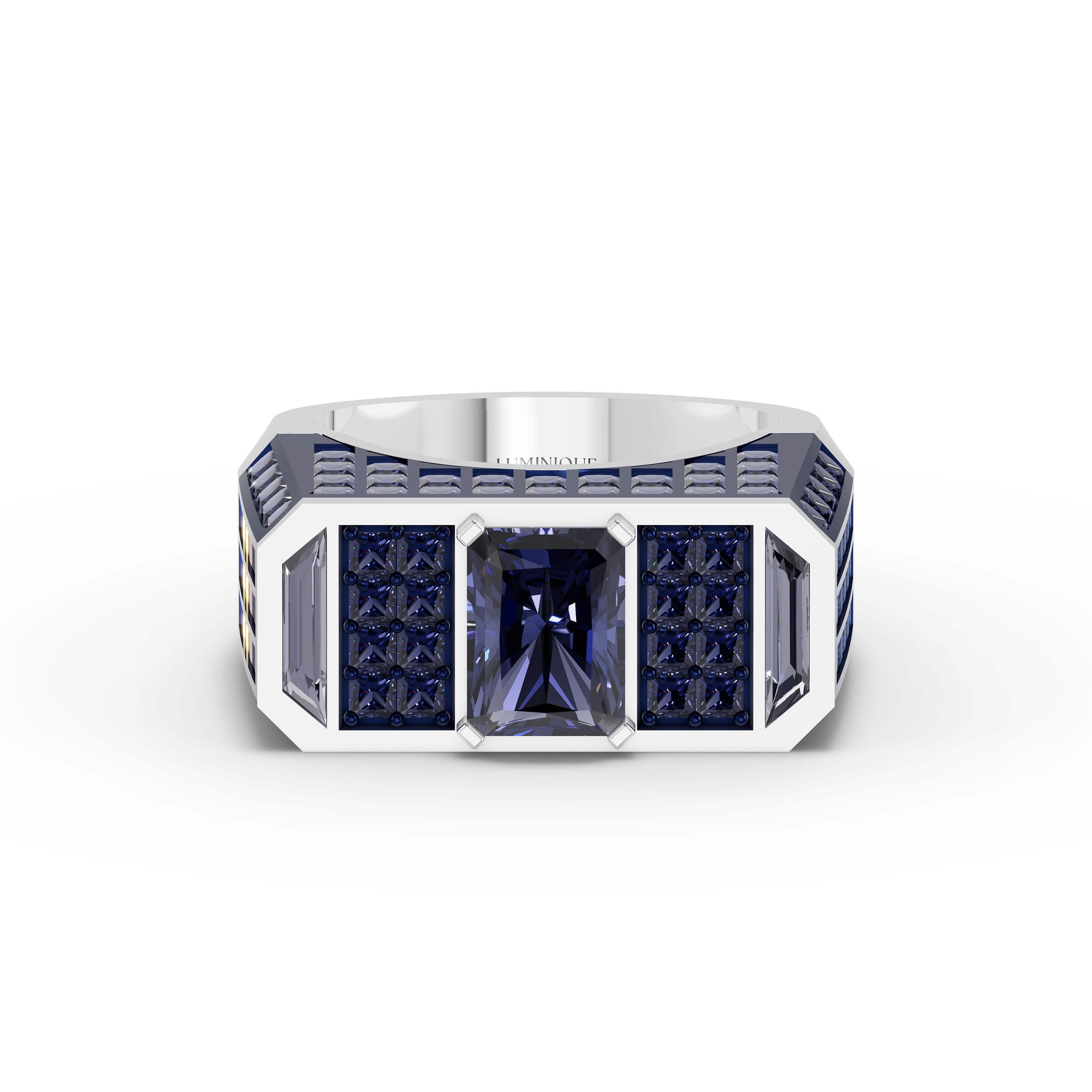 Novel Blue Diamond Statement Ring