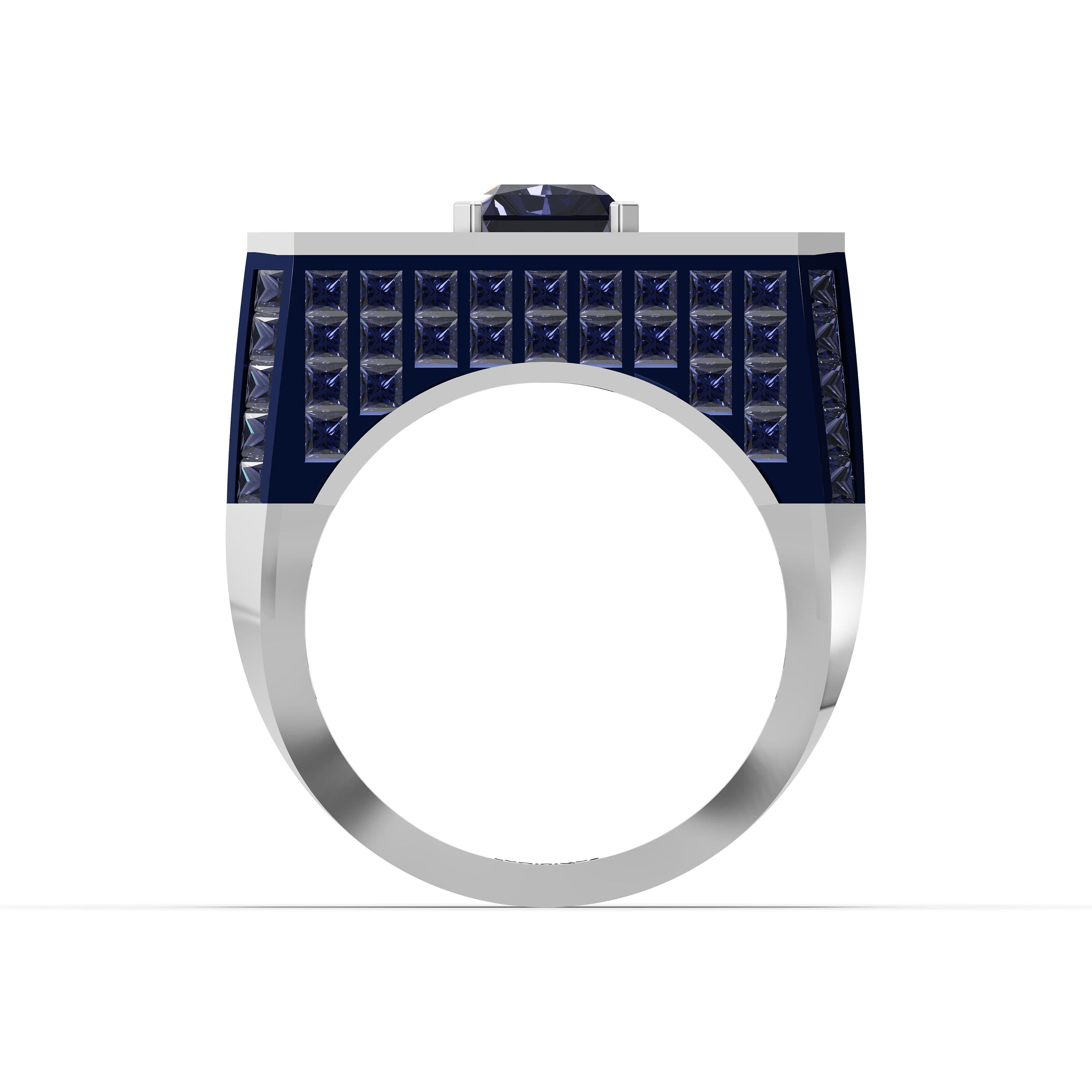 Novel Blue Diamond Statement Ring