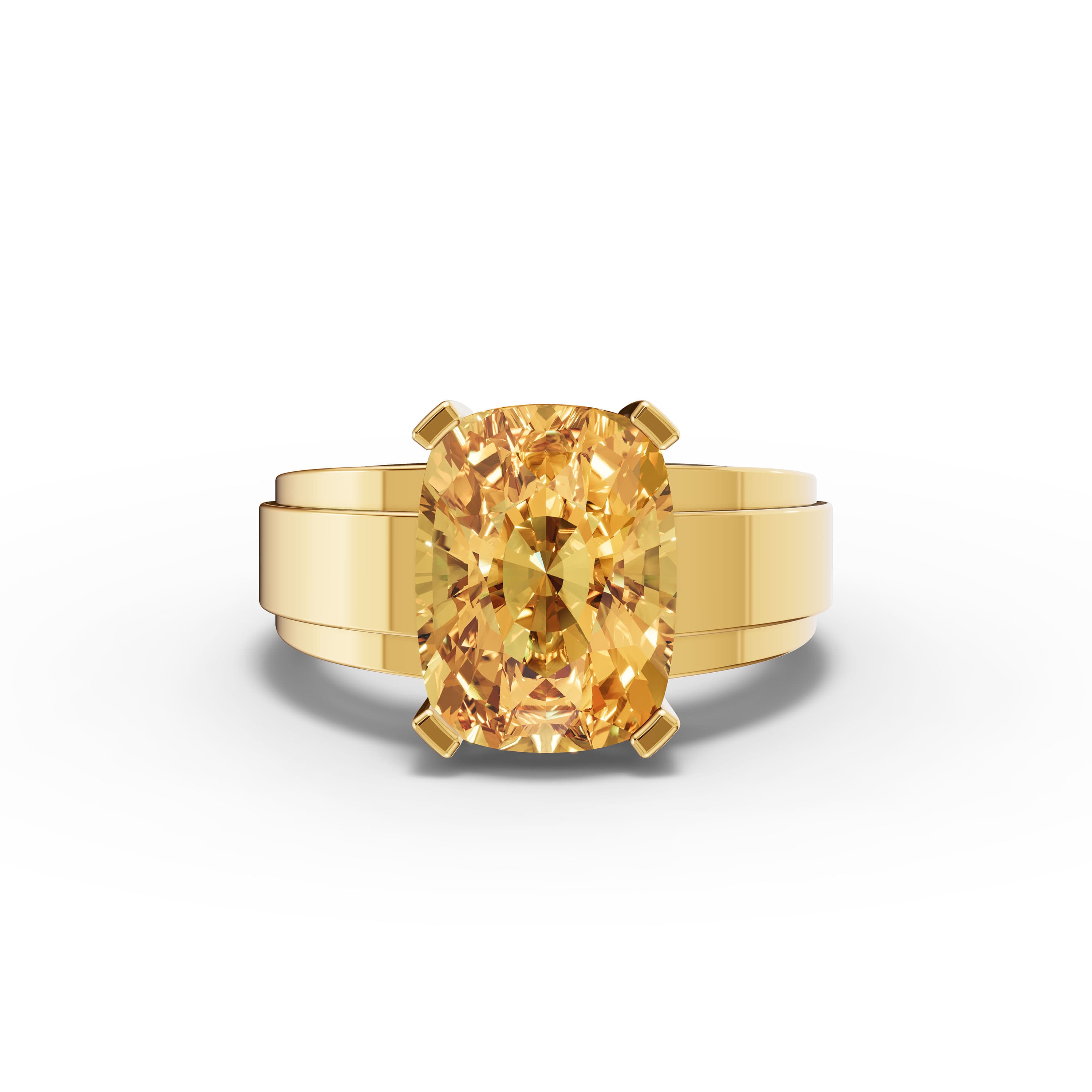 Castel Cushion Citrine Ring
