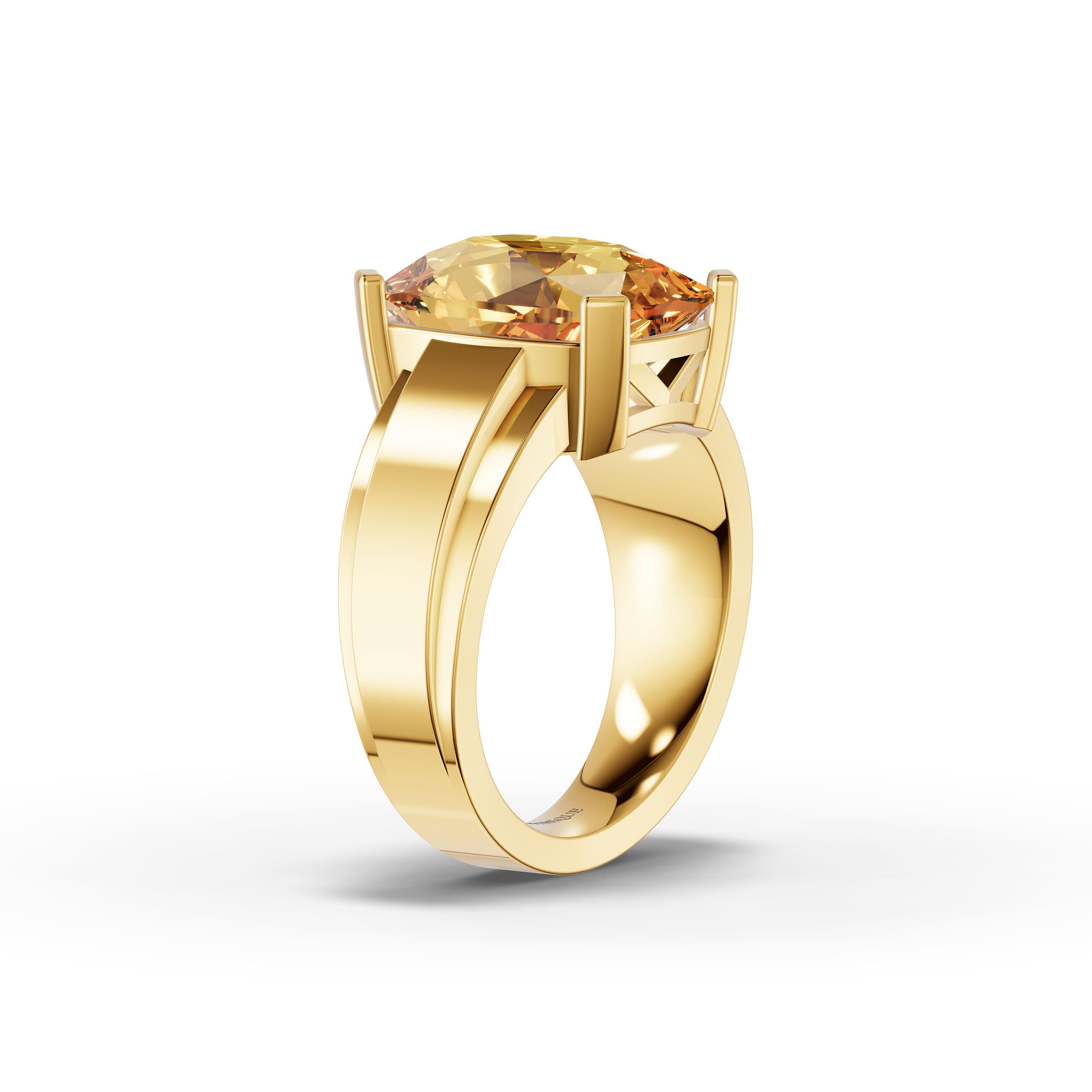 Castel Cushion Citrine Ring