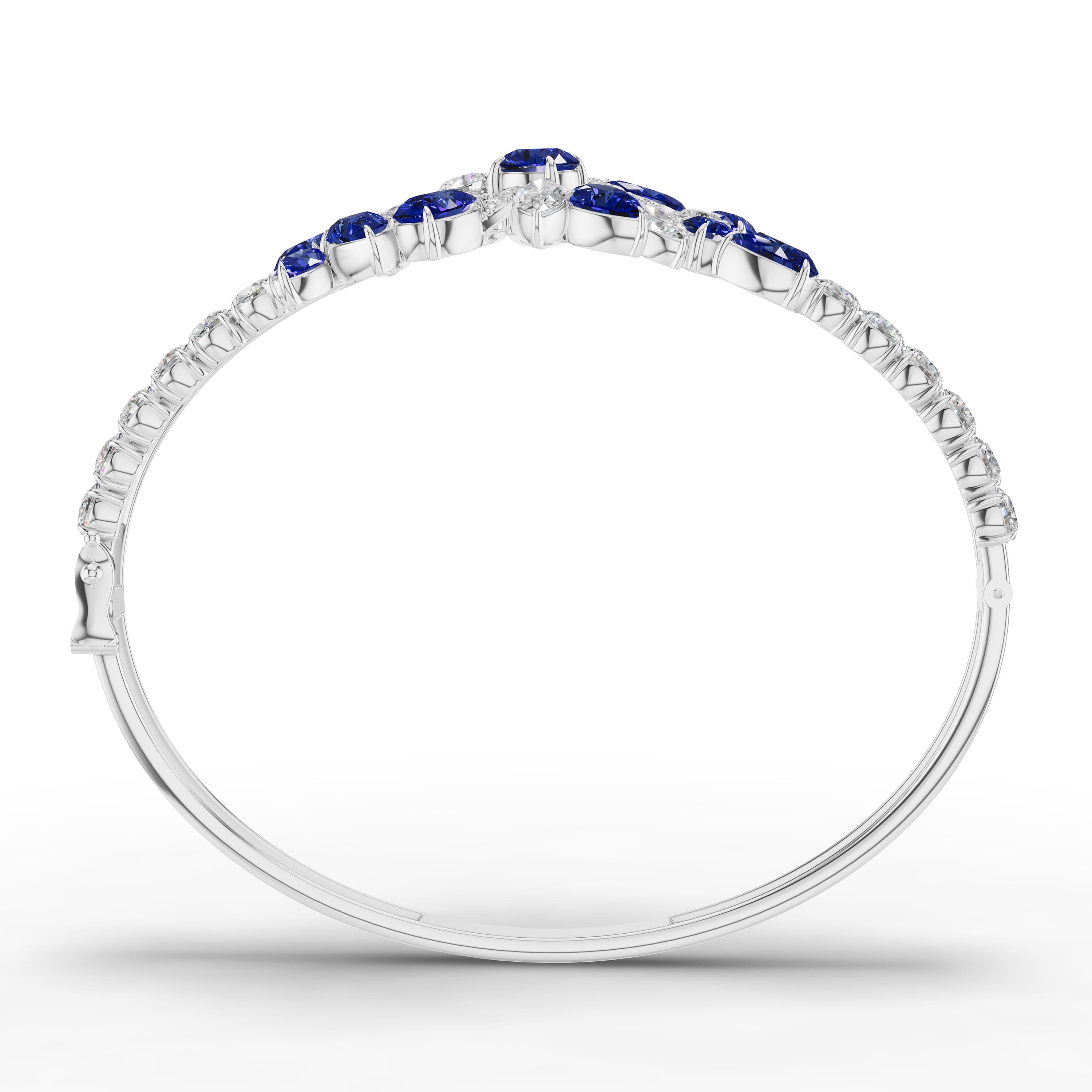 Lattice Sapphire Cluster Bangle