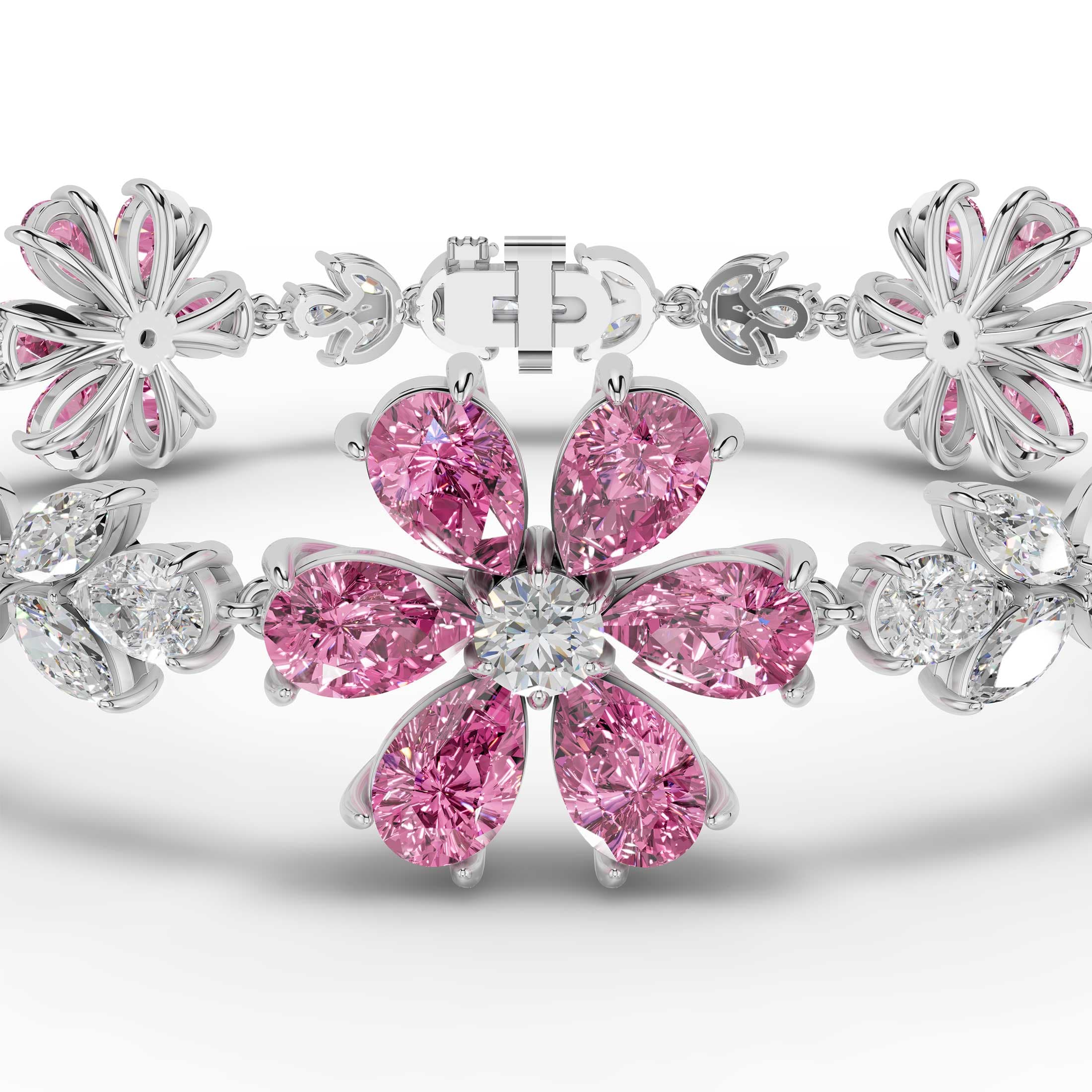 Ribbon Pink Sapphire Bracelet
