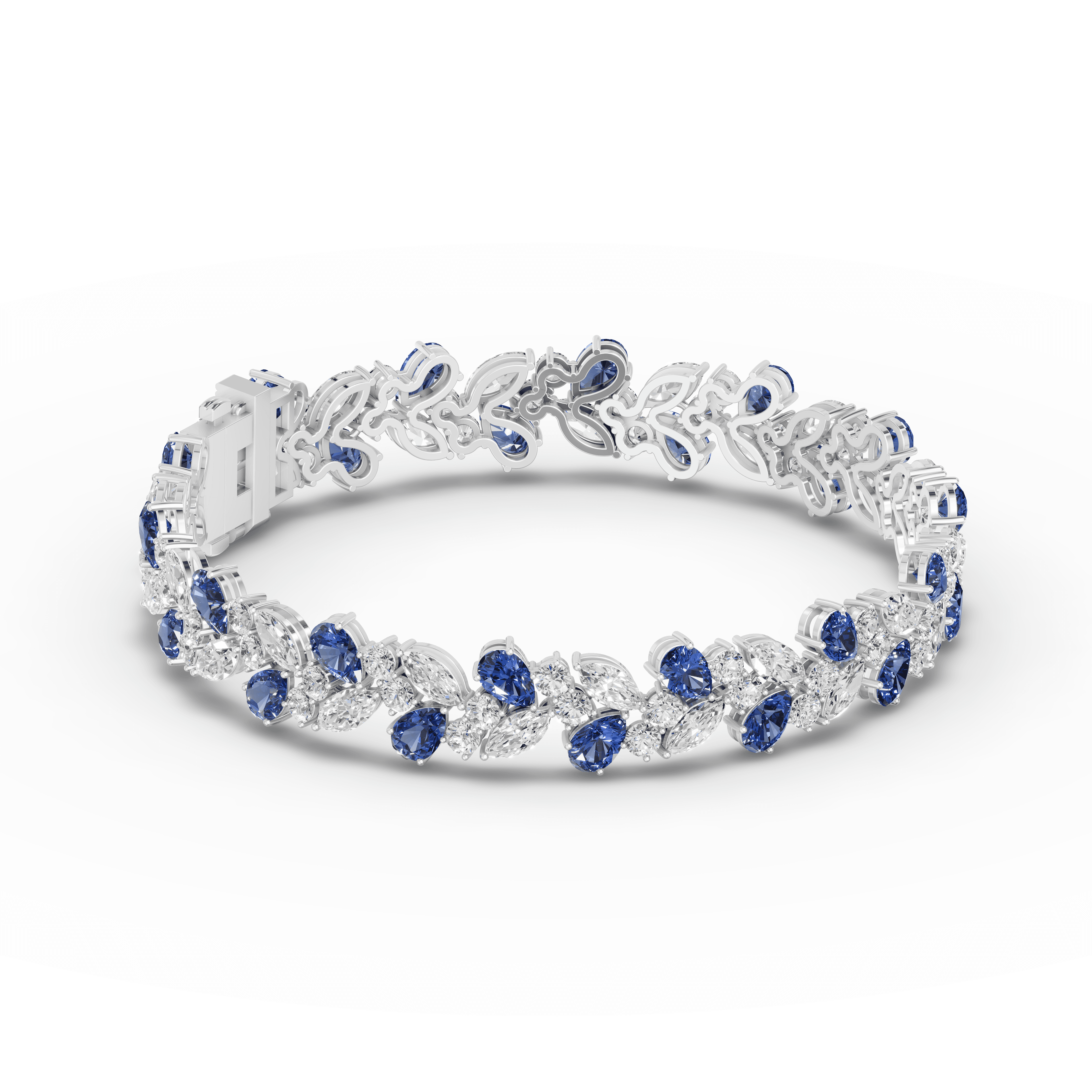Larkspur Sapphire Cluster Bracelet