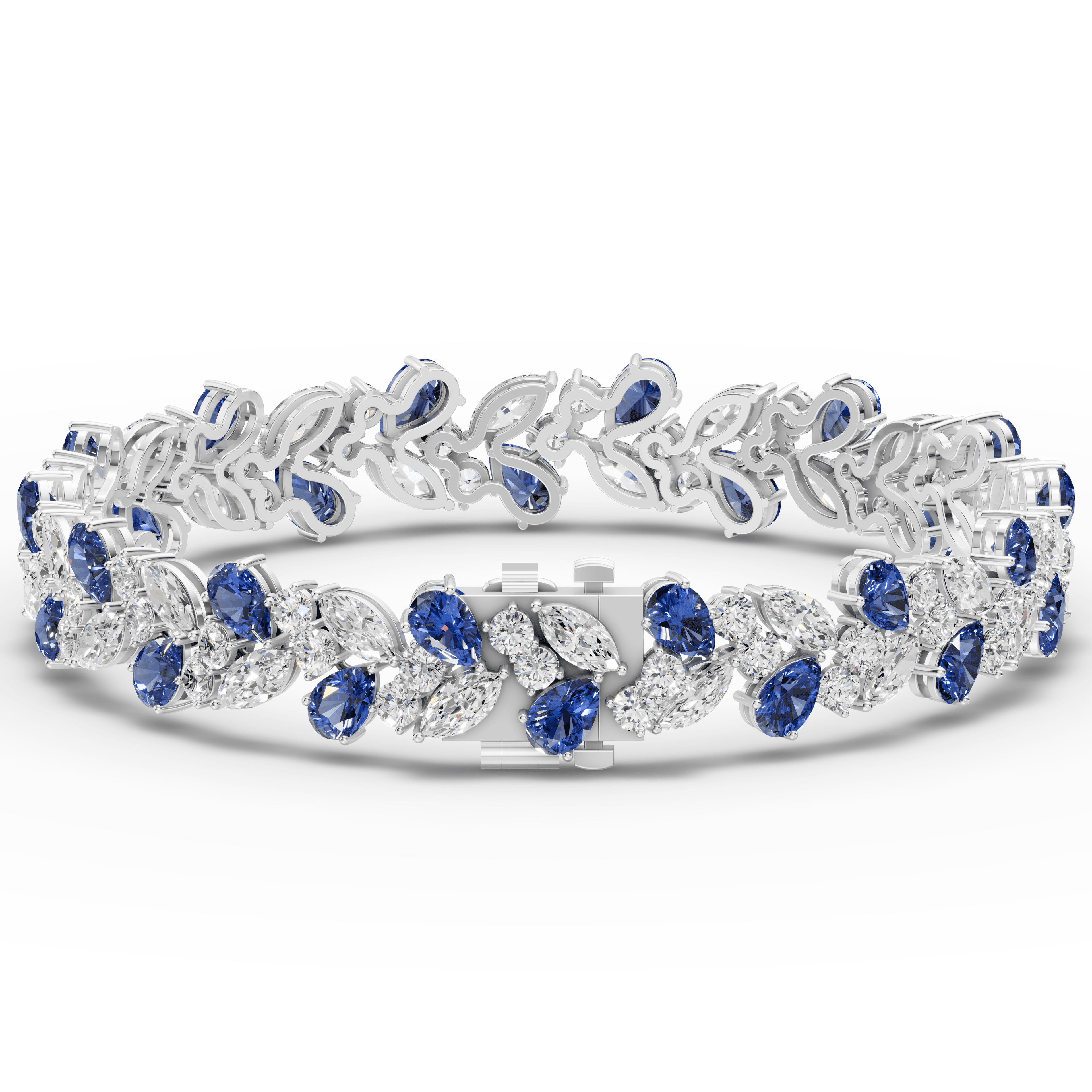 Larkspur Sapphire Cluster Bracelet