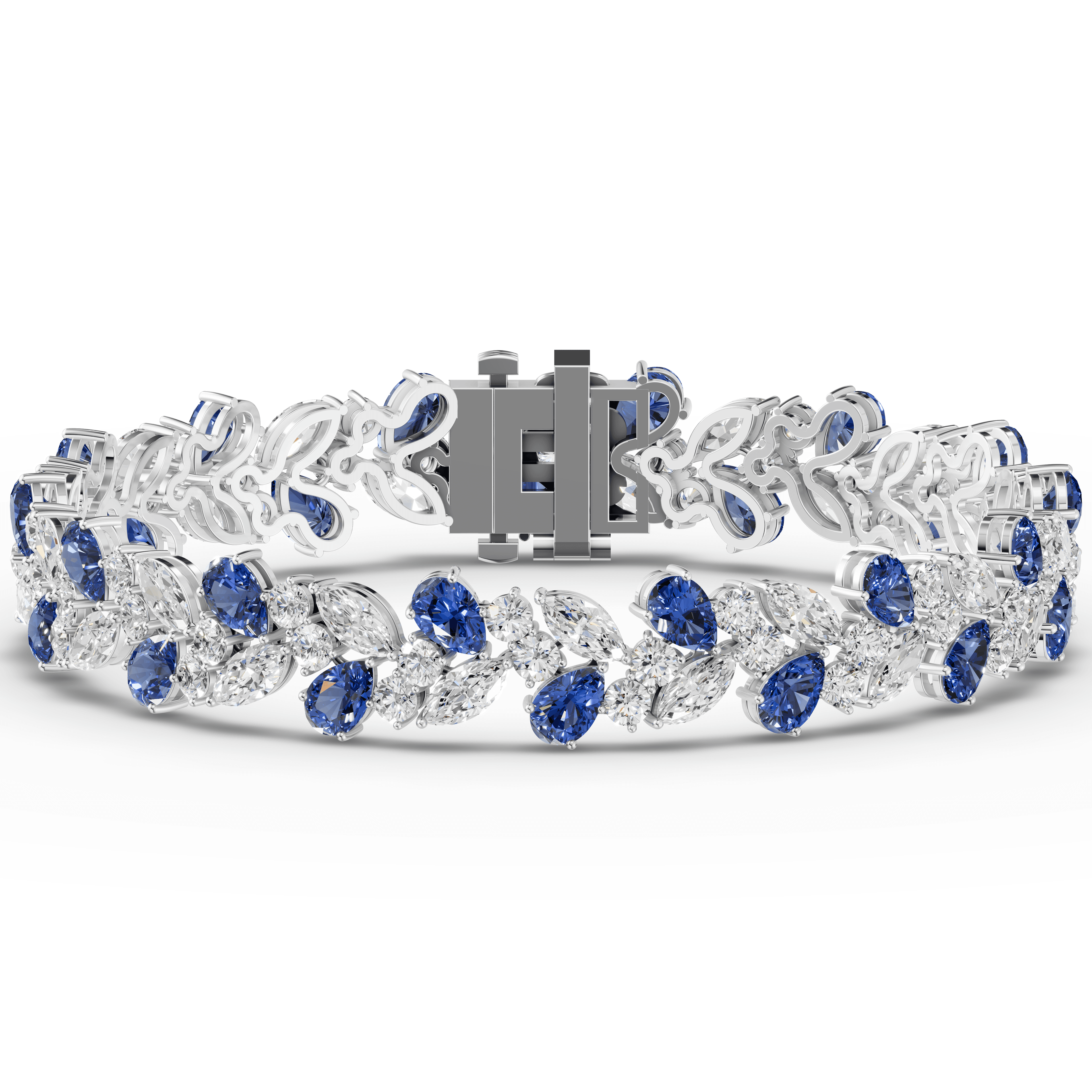 Larkspur Sapphire Cluster Bracelet