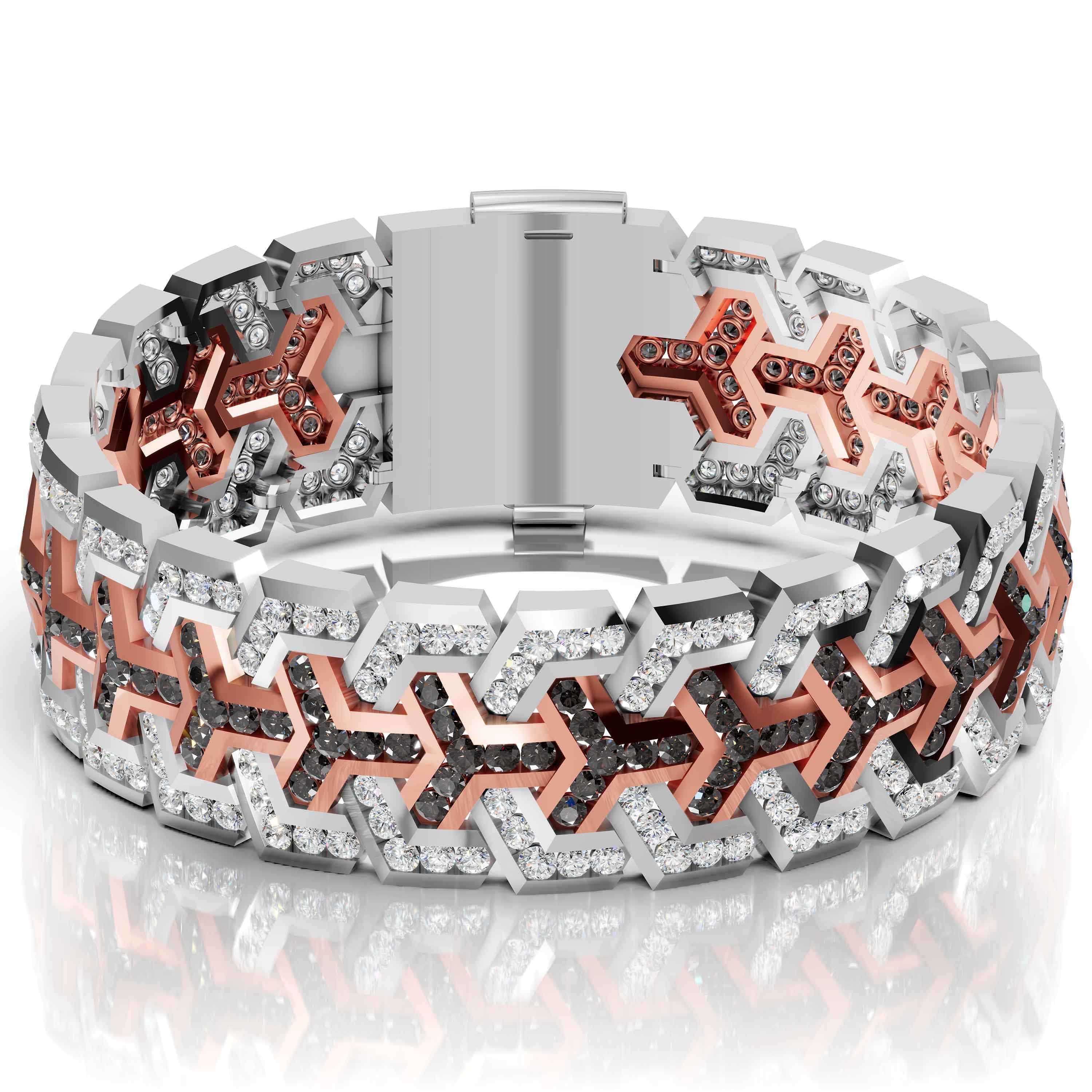 Valence Onyx Chevron Bracelet