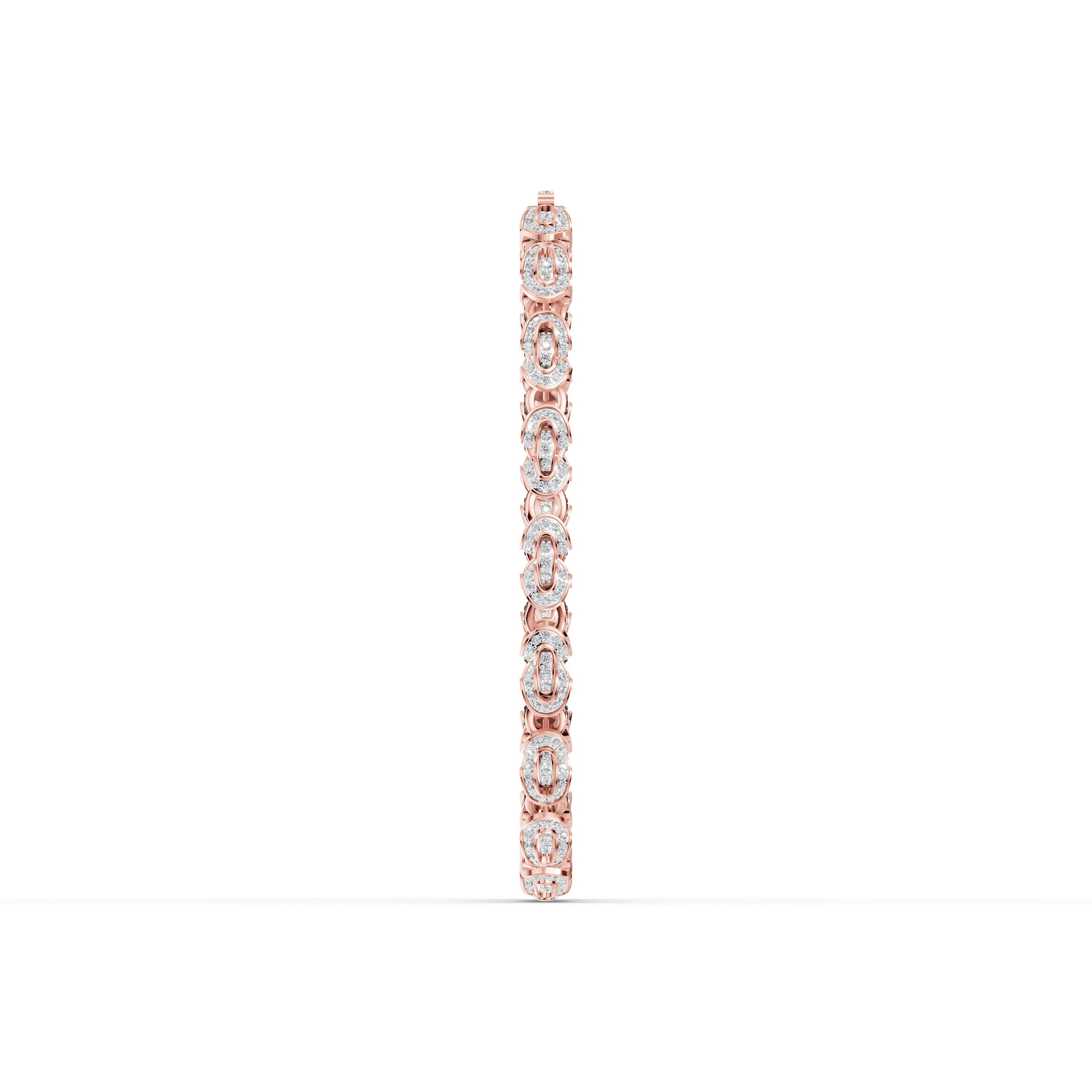 Sabeline Onyx Twist Bracelet in rose gold with lab grown diamonds and black onyx, view 5
