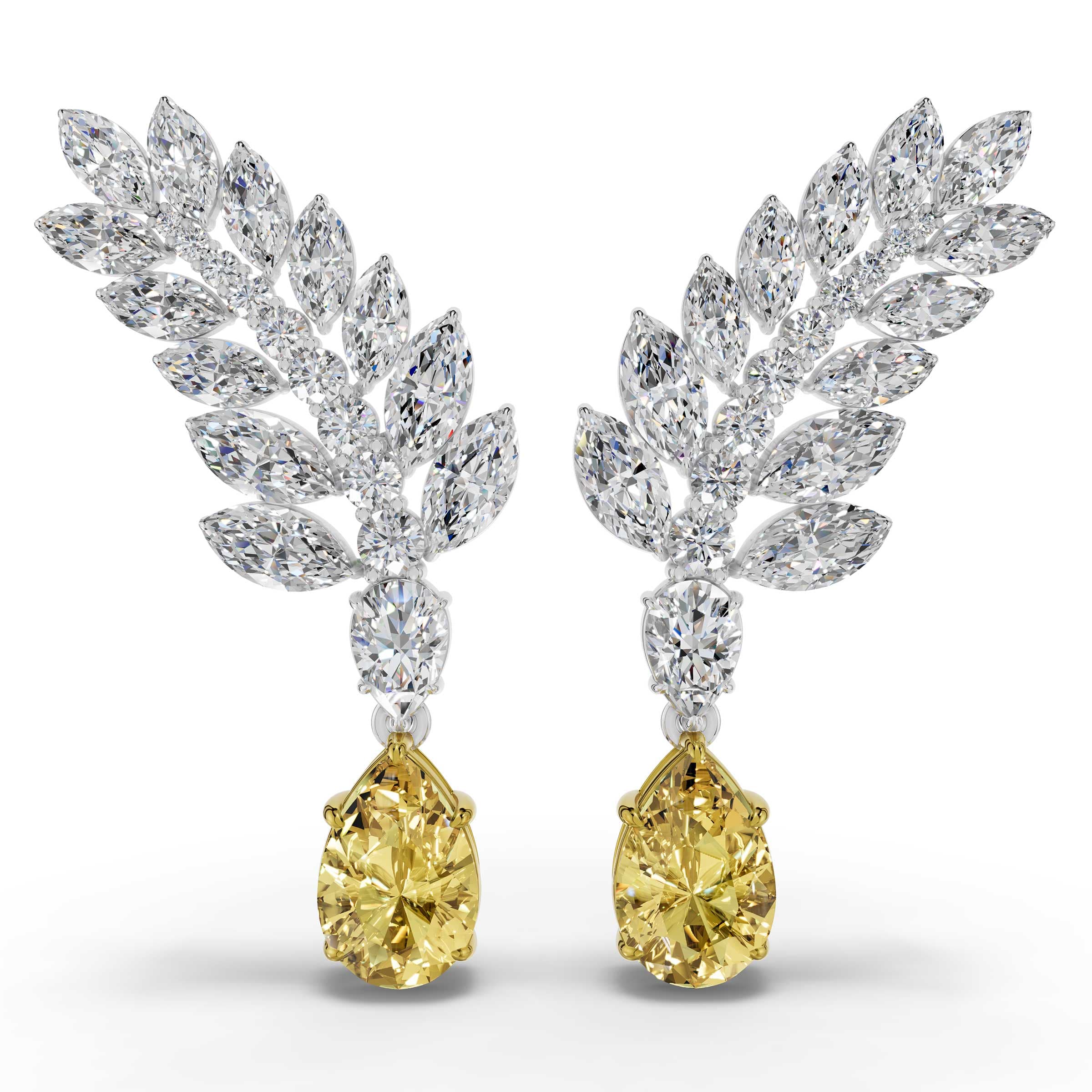 Astral Yellow Drop Earrings