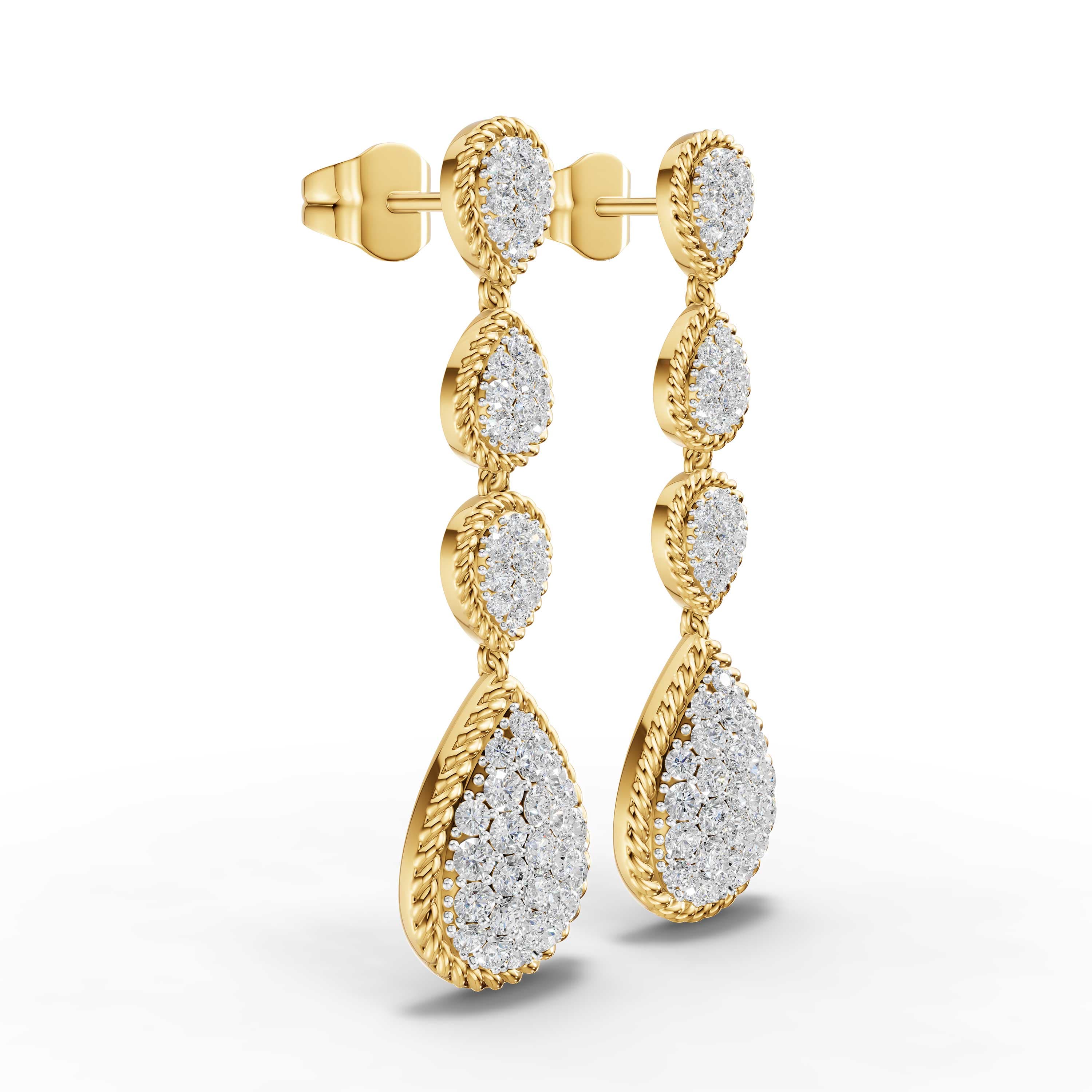 Glisten Pave Drop Earrings