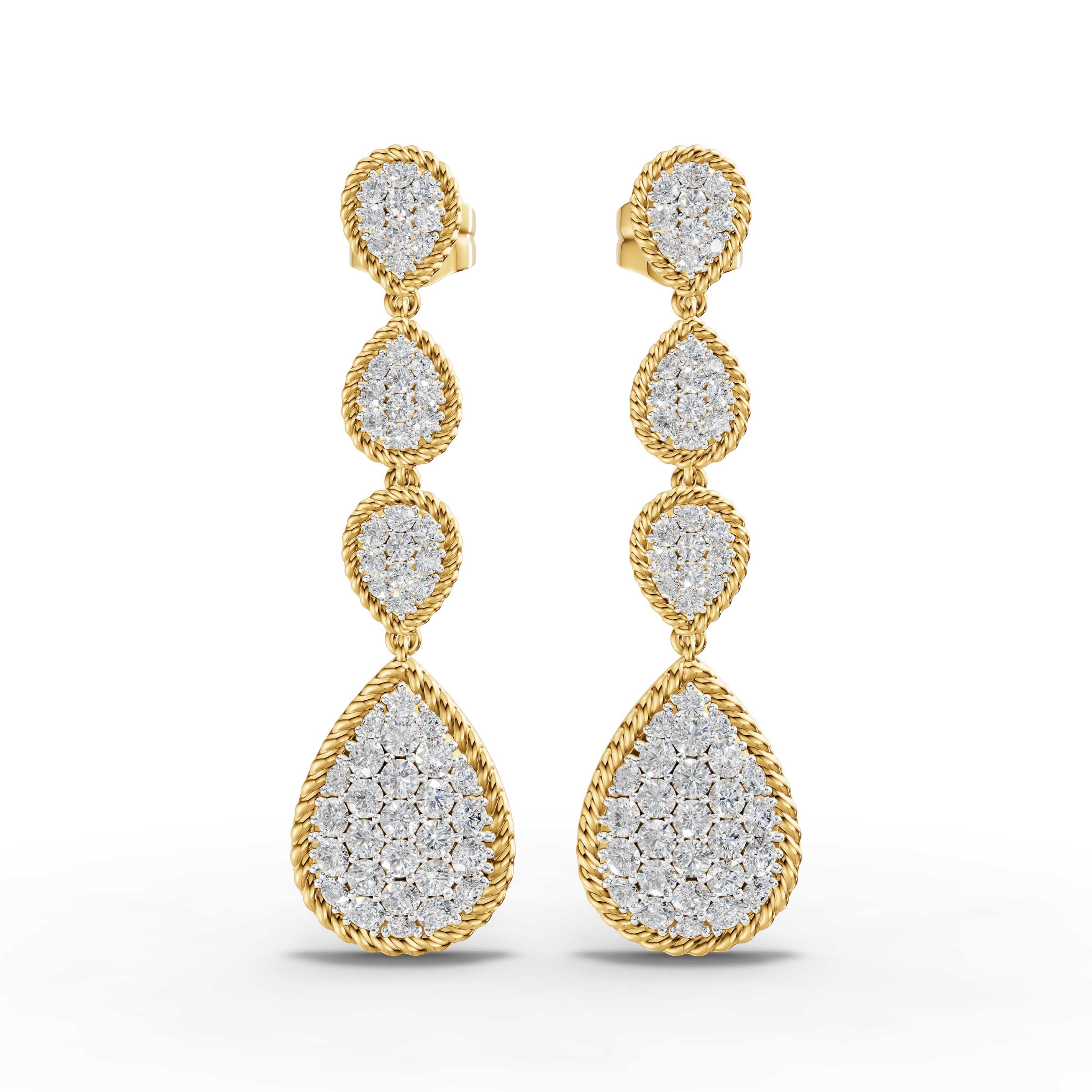 Glisten Pave Drop Earrings