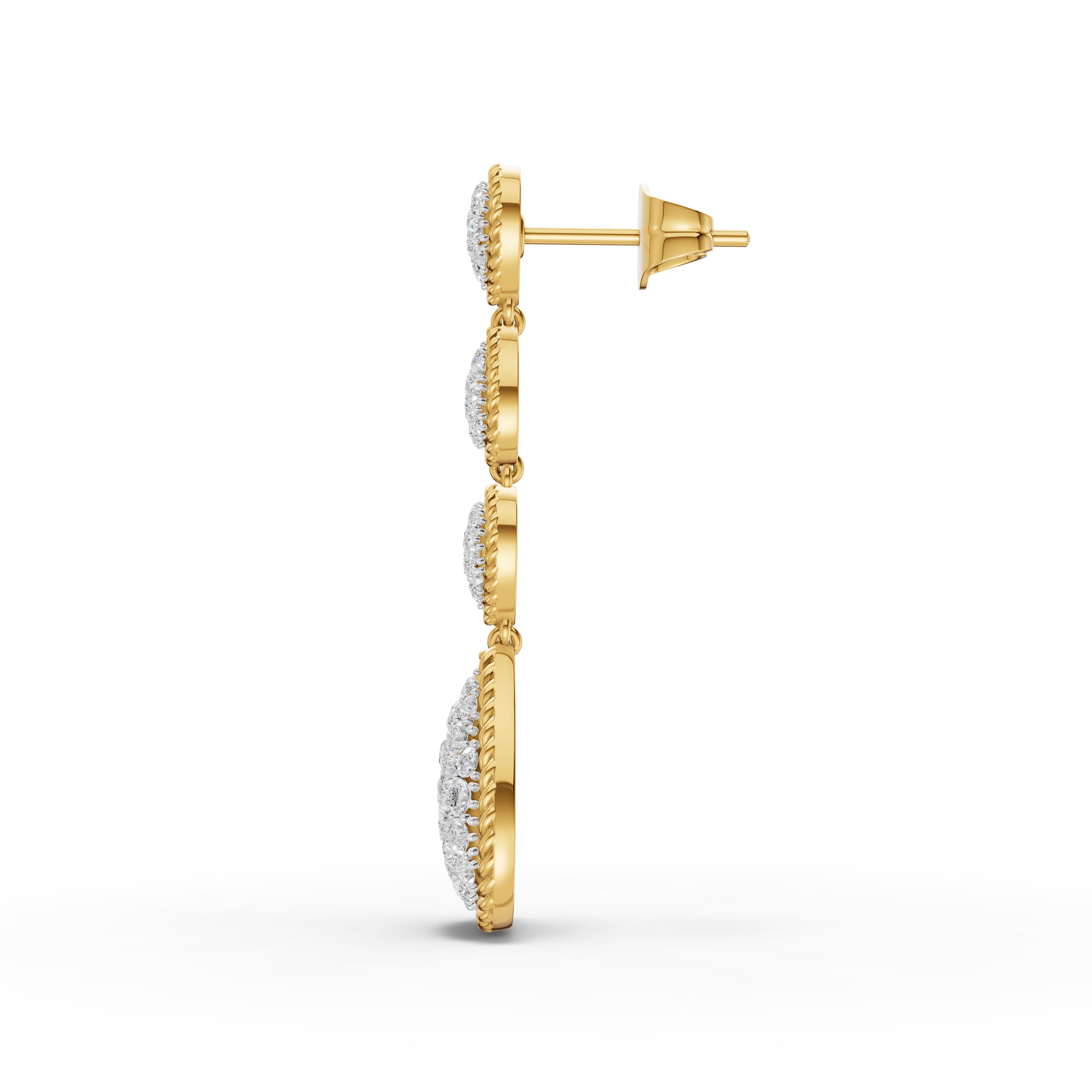 Glisten Pave Drop Earrings