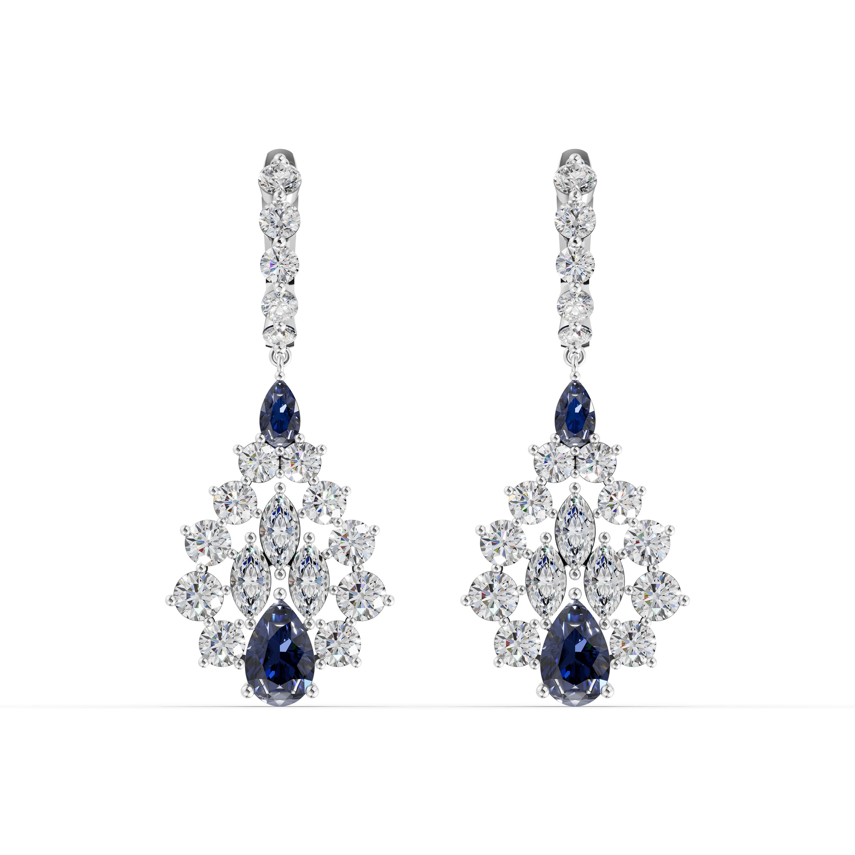 Cadenza Round Drop Earrings