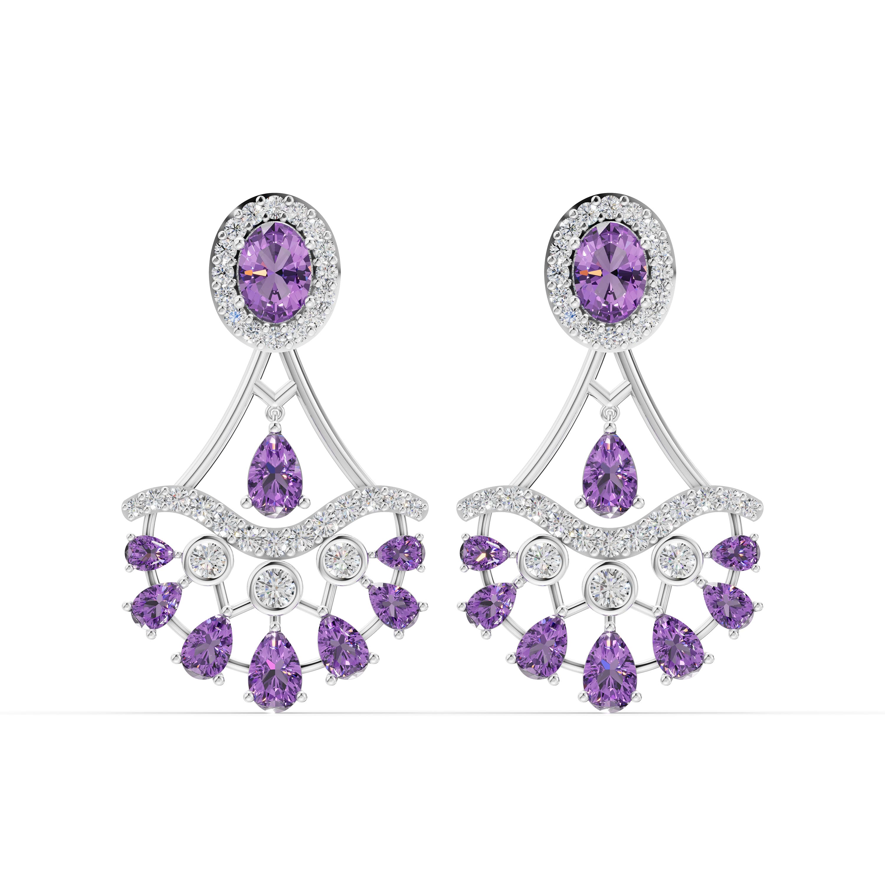 Ruffle Drop Earrings