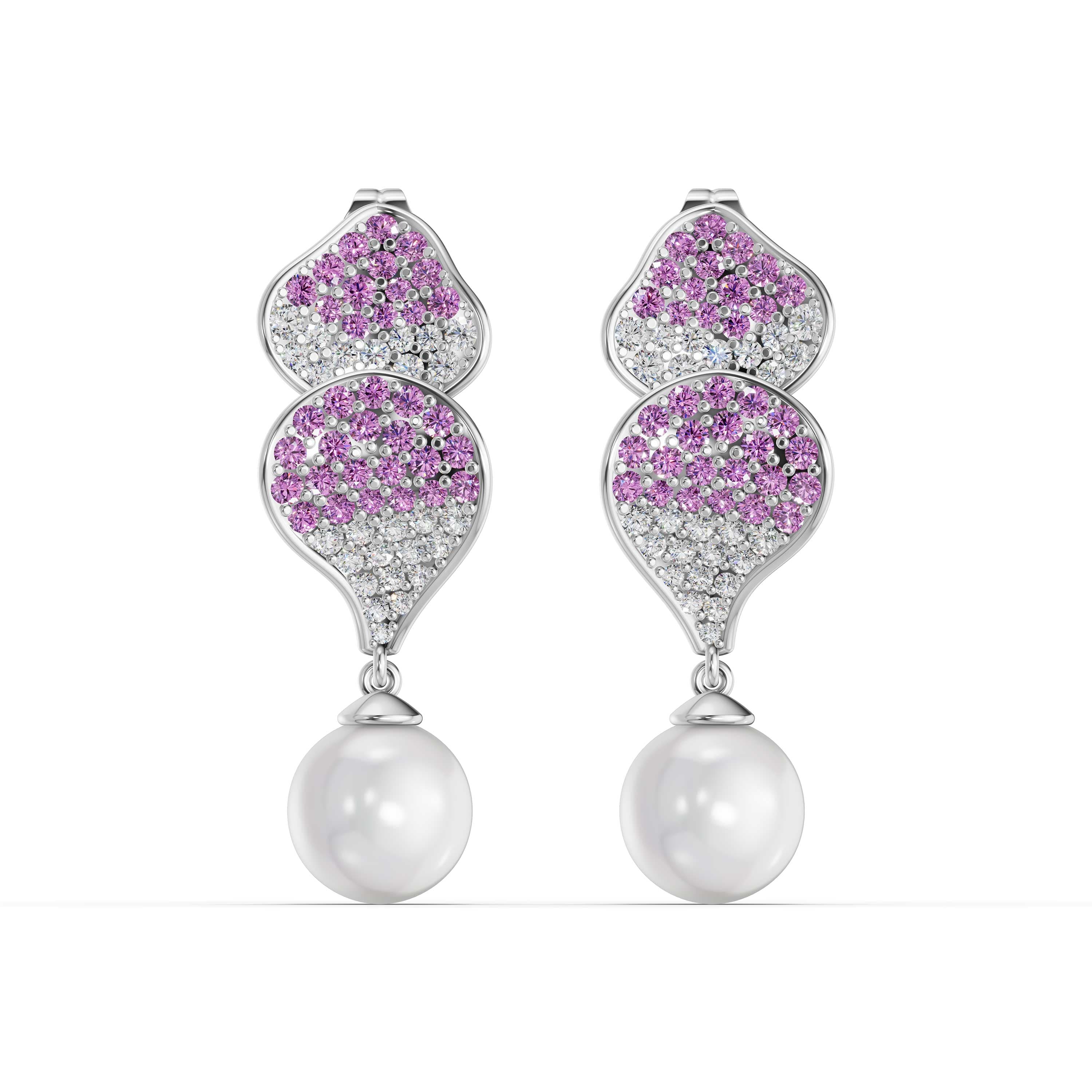 Cirrus Pave Drop Earrings