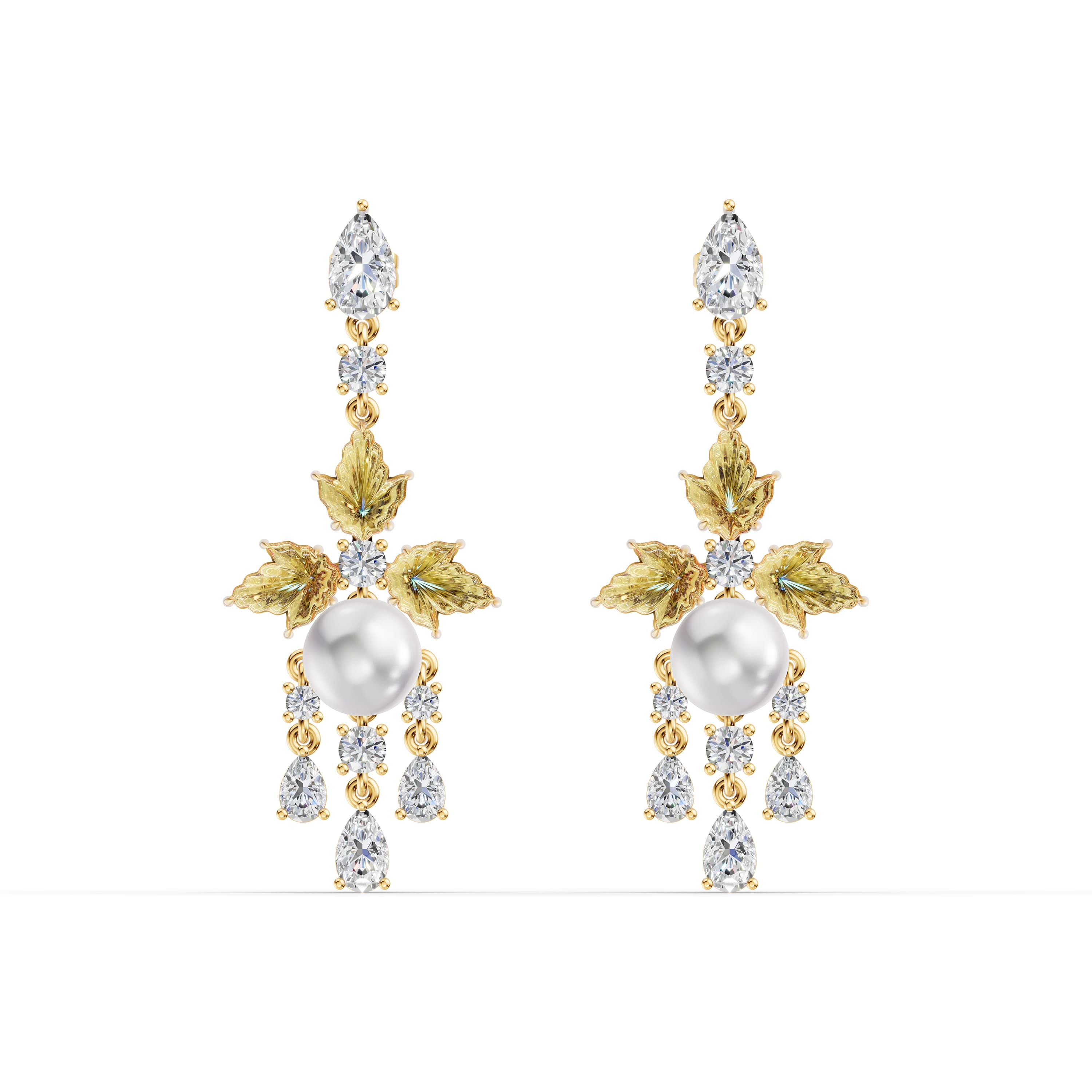 Brielle Pear Citrine Drop Earrings