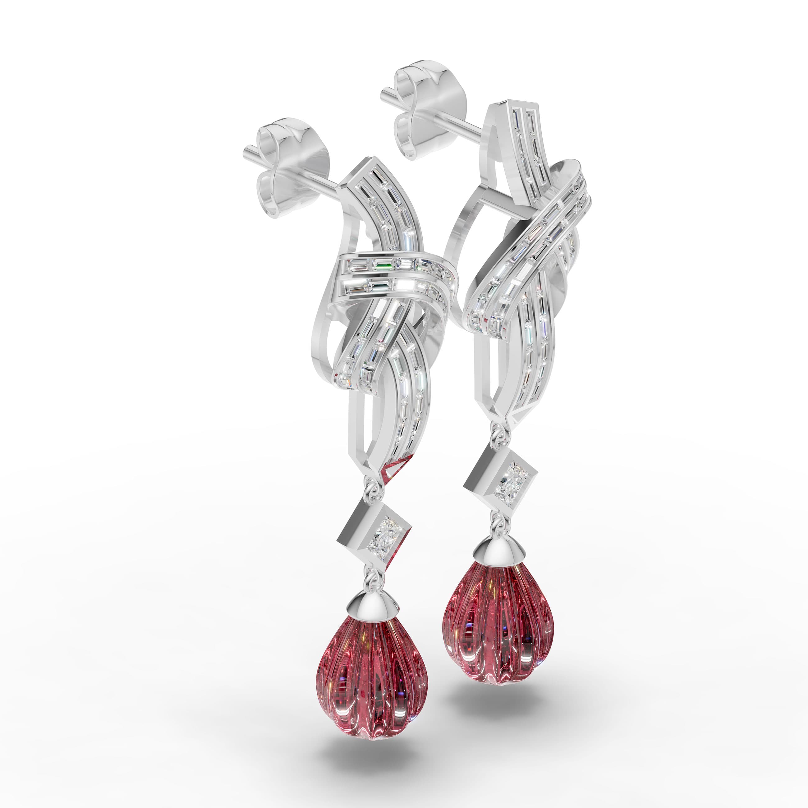 Parsec Baguette Drop Earrings