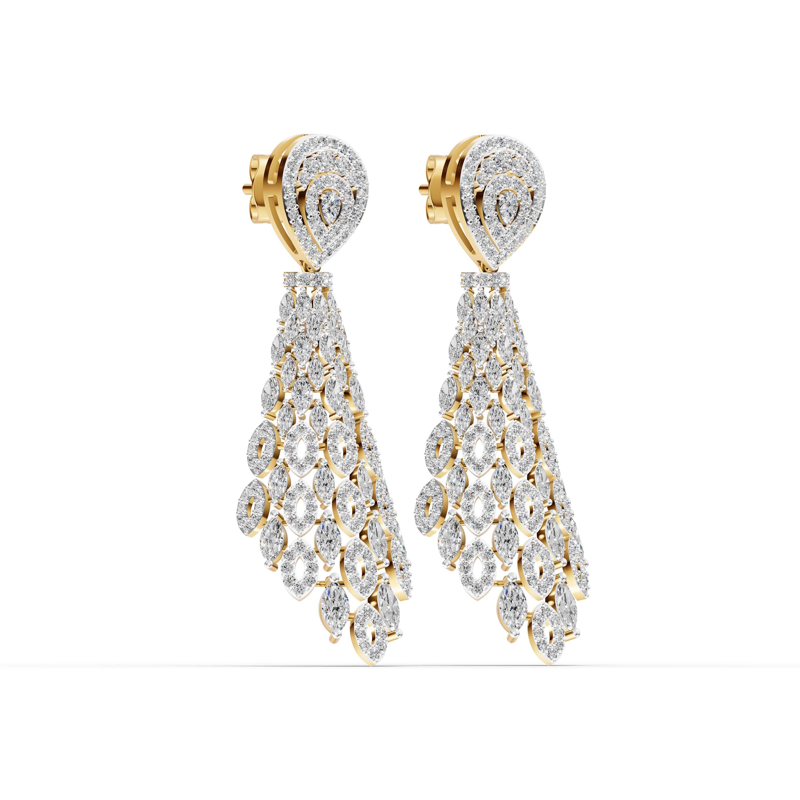 Bobbin Marquise Drop Earrings