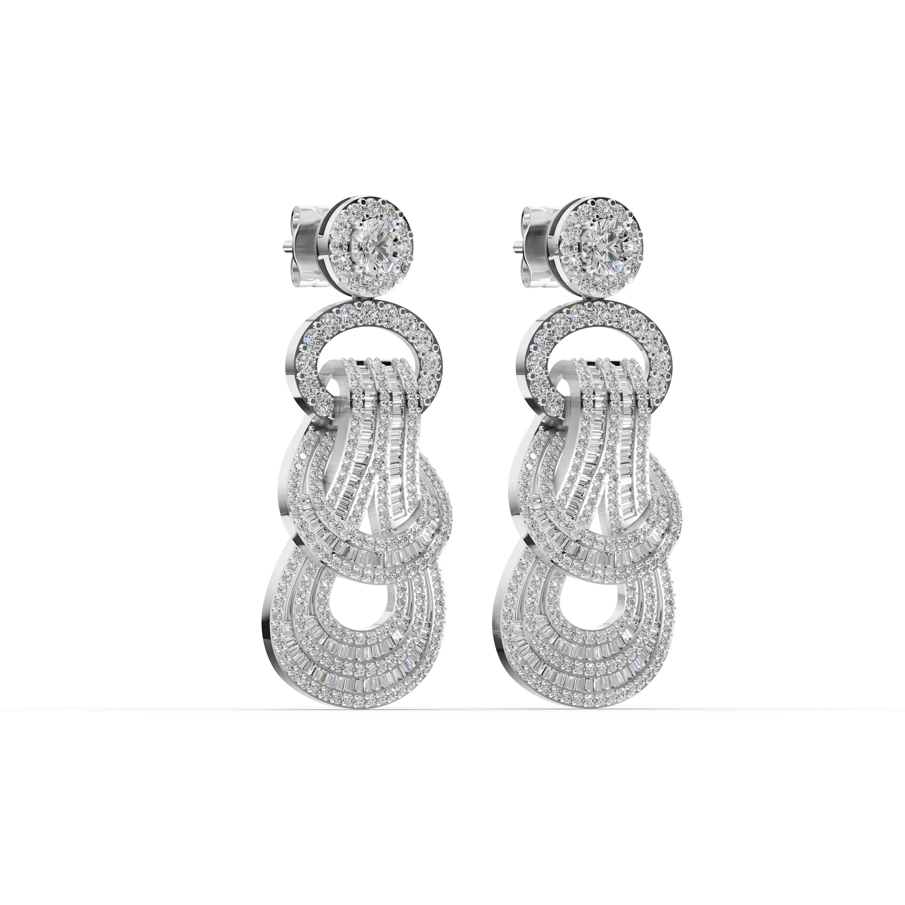 Bourree Baguette Drop Earrings