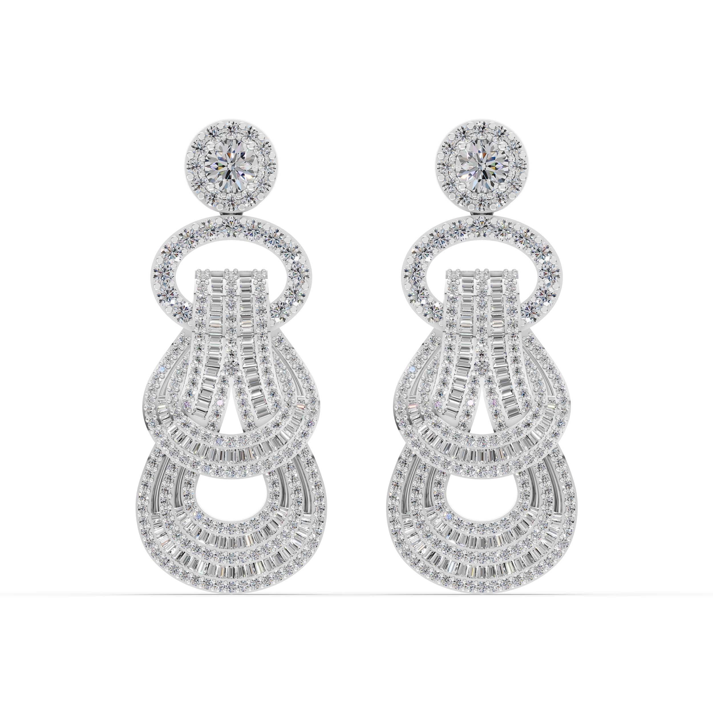 Bourree Baguette Drop Earrings
