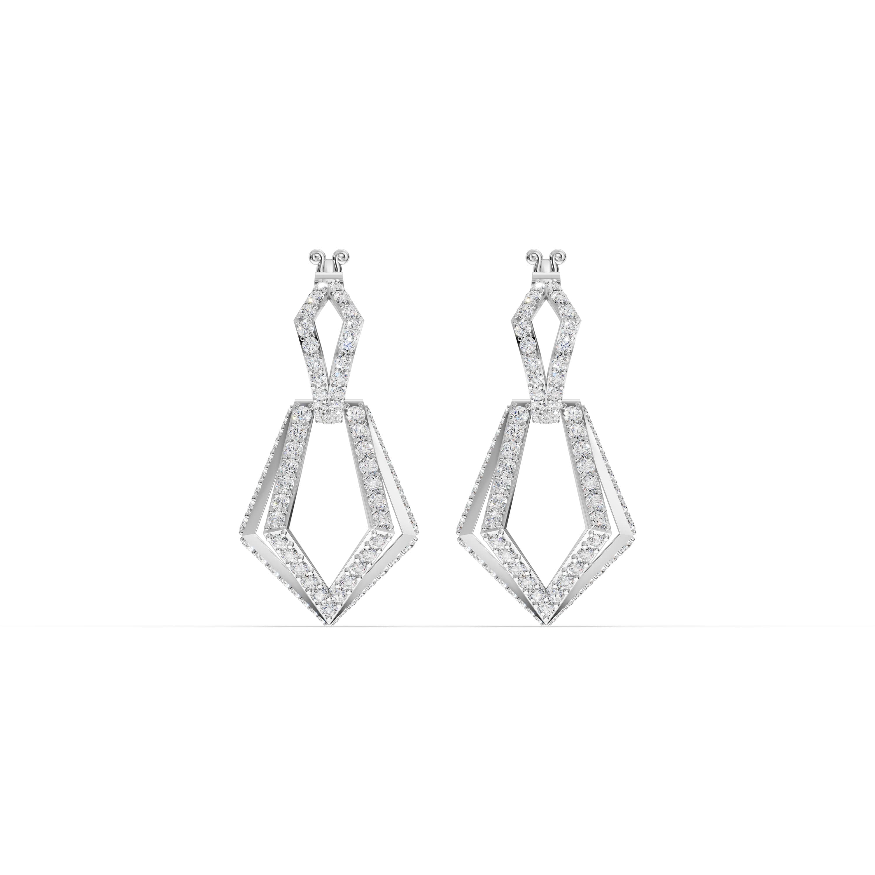 Celesta Round Cluster Earrings