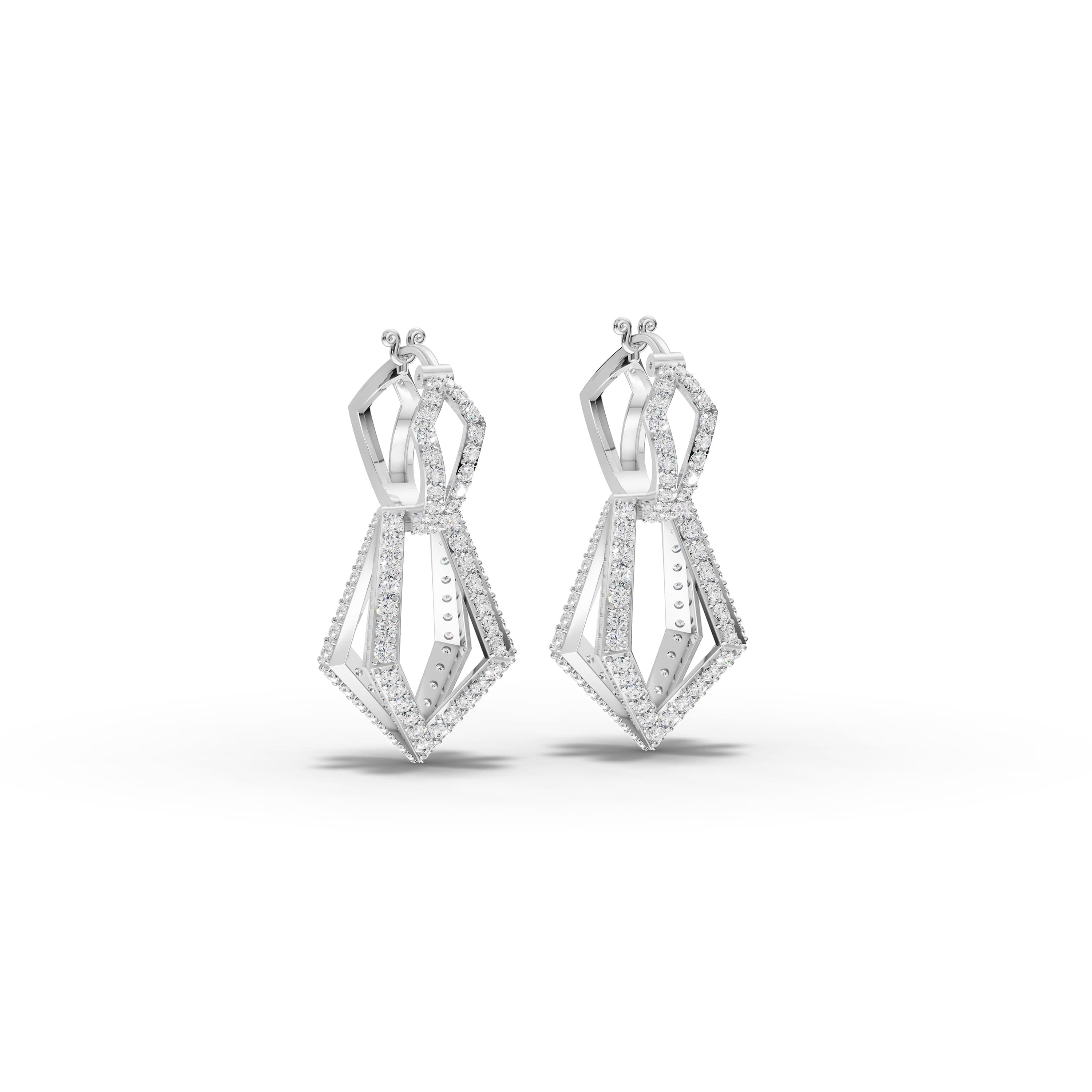 Celesta Round Cluster Earrings