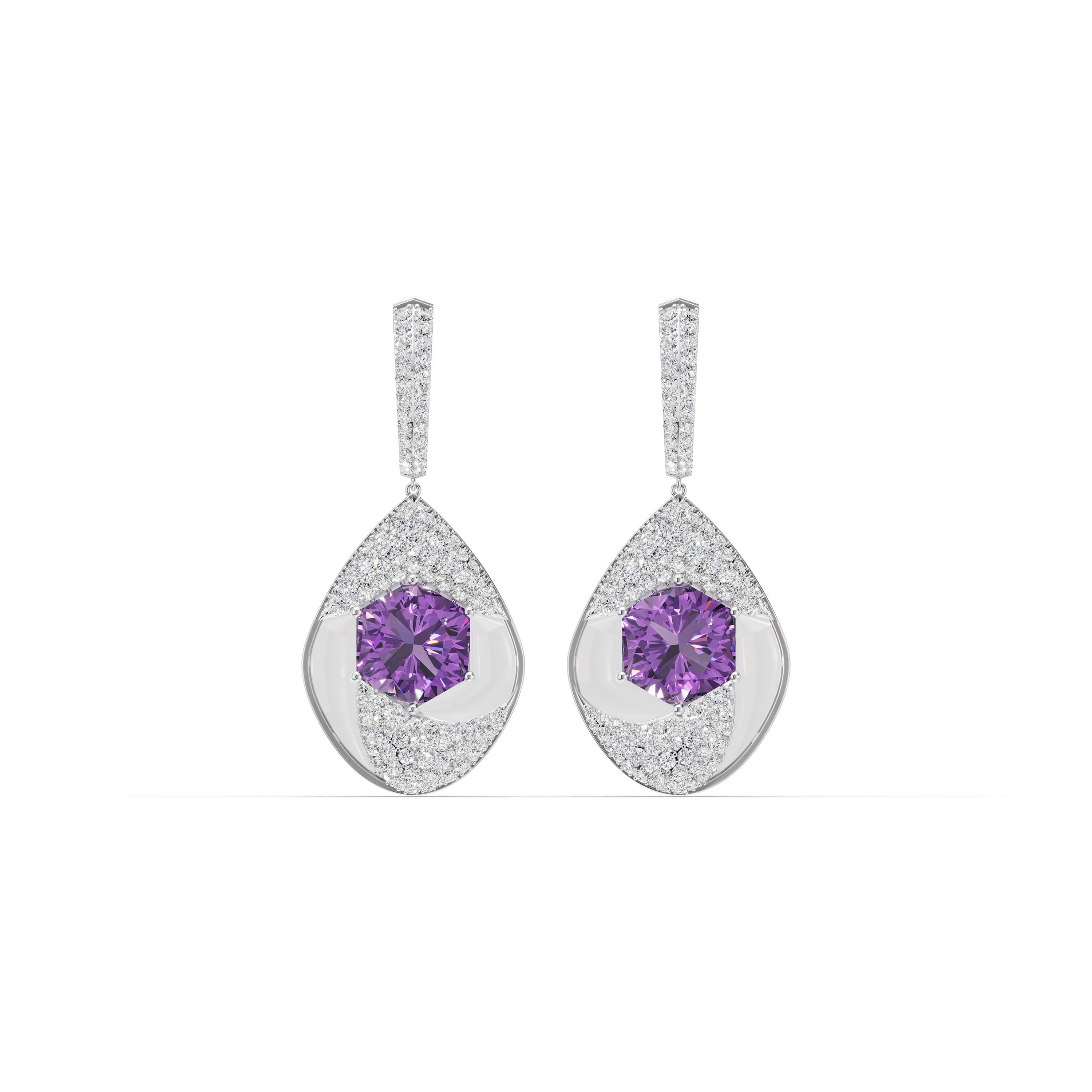 Bulwark Hexagon Drop Earrings