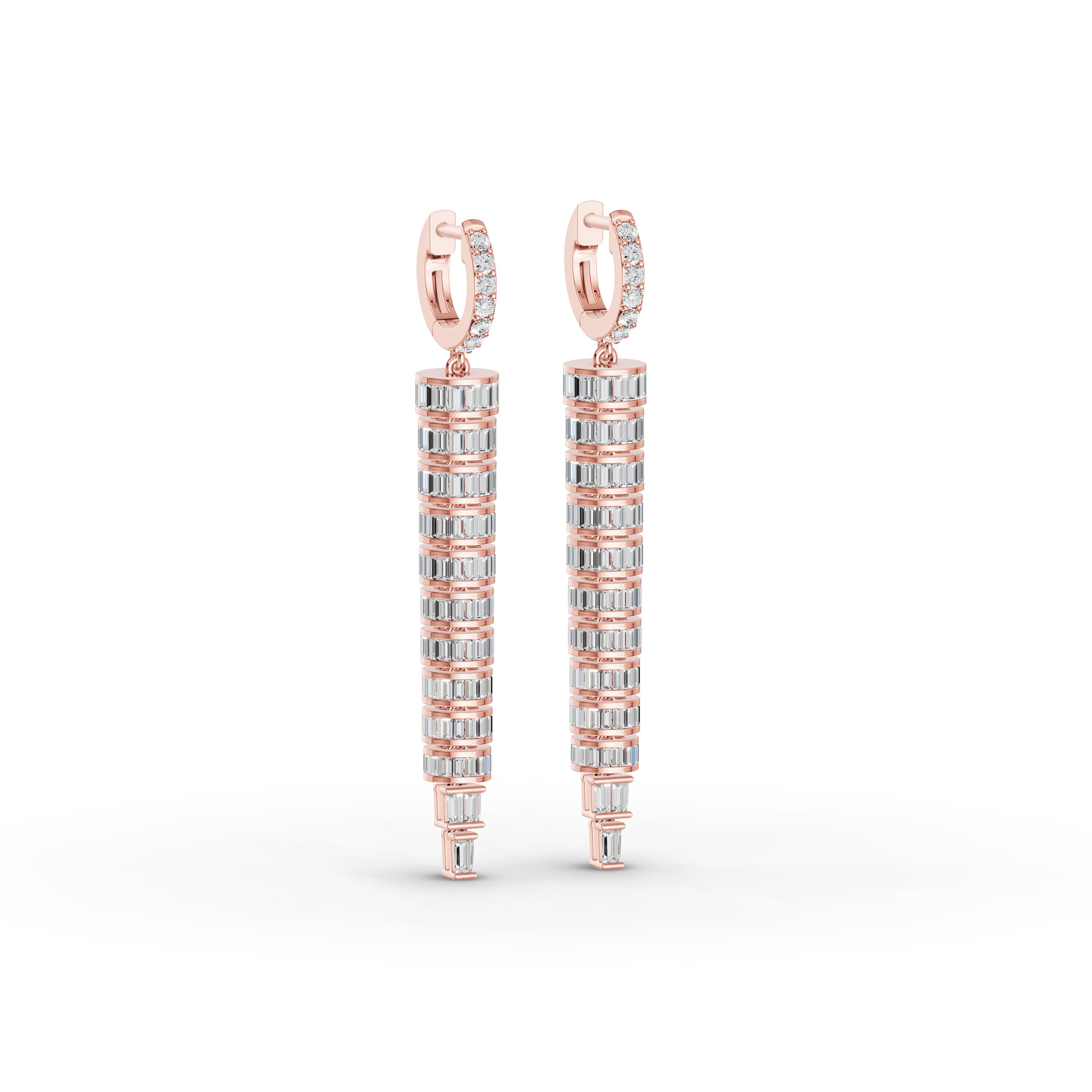 Lunaria Pave Drop Earrings