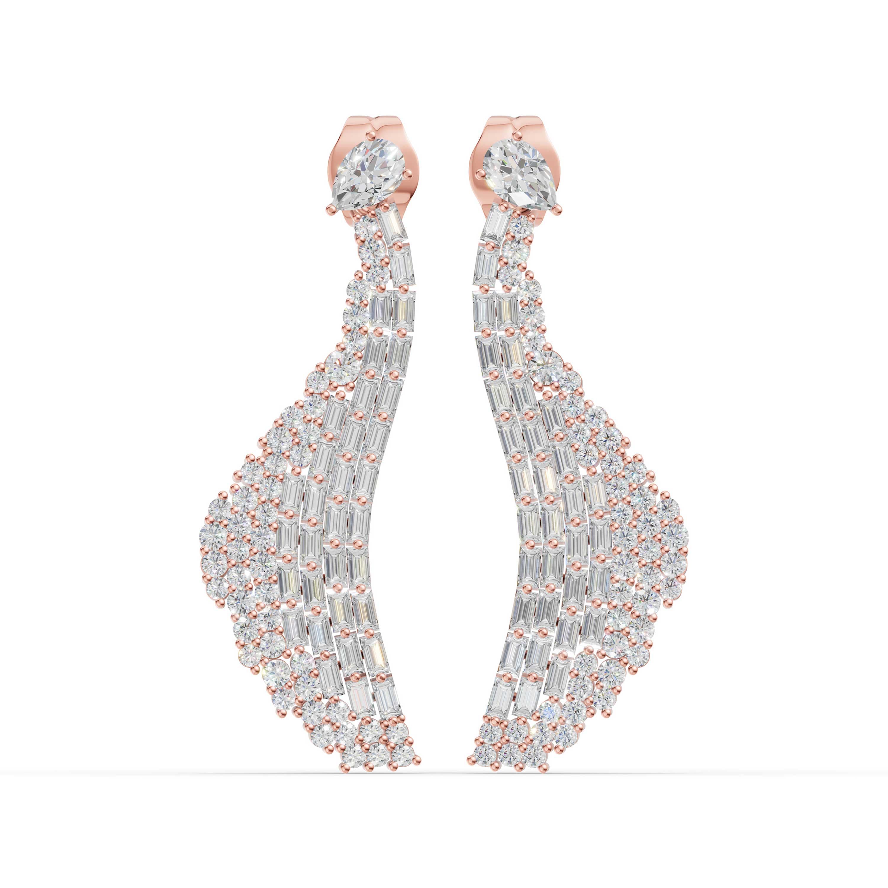 Egret Cluster Earrings