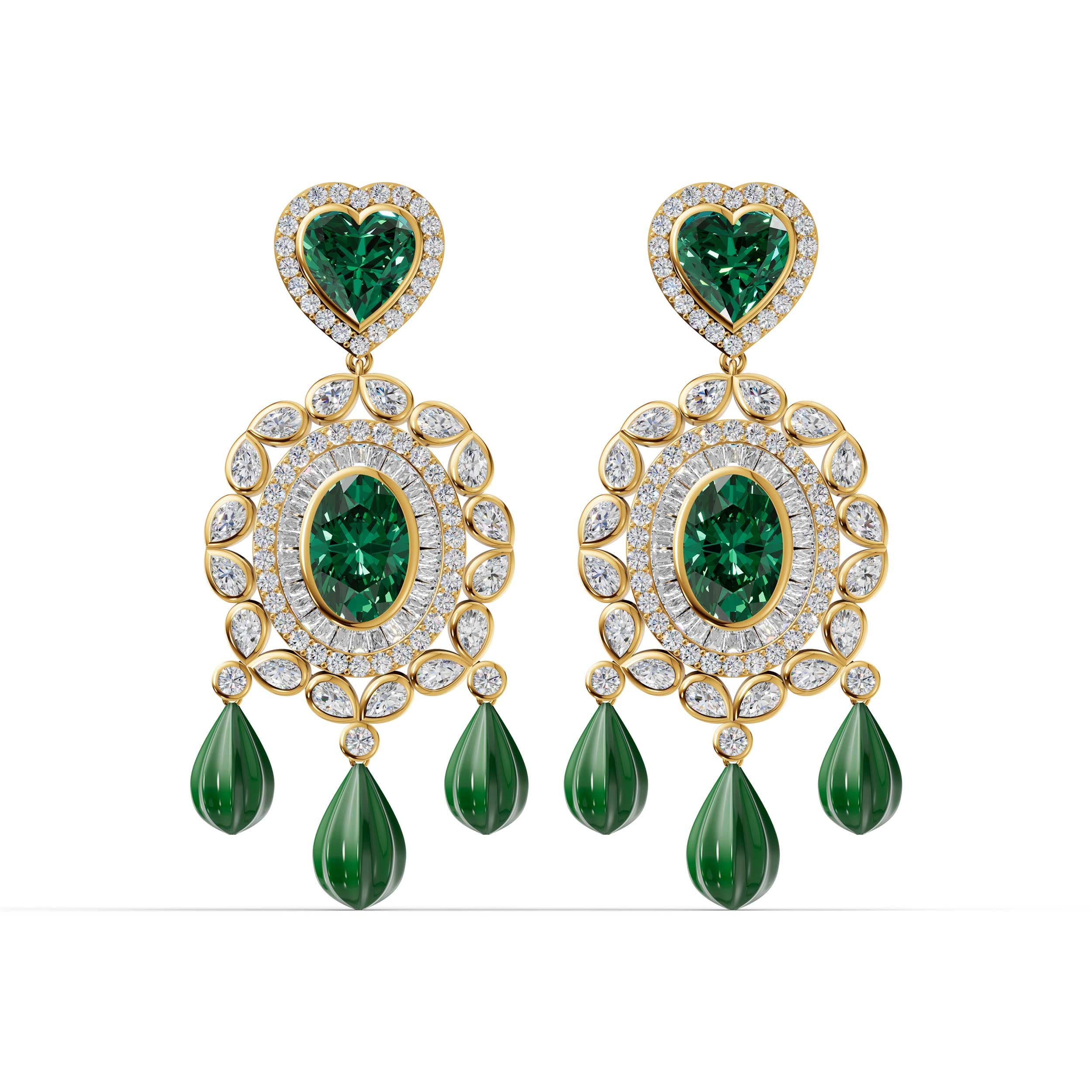 Galaxy Emerald Grand Earrings