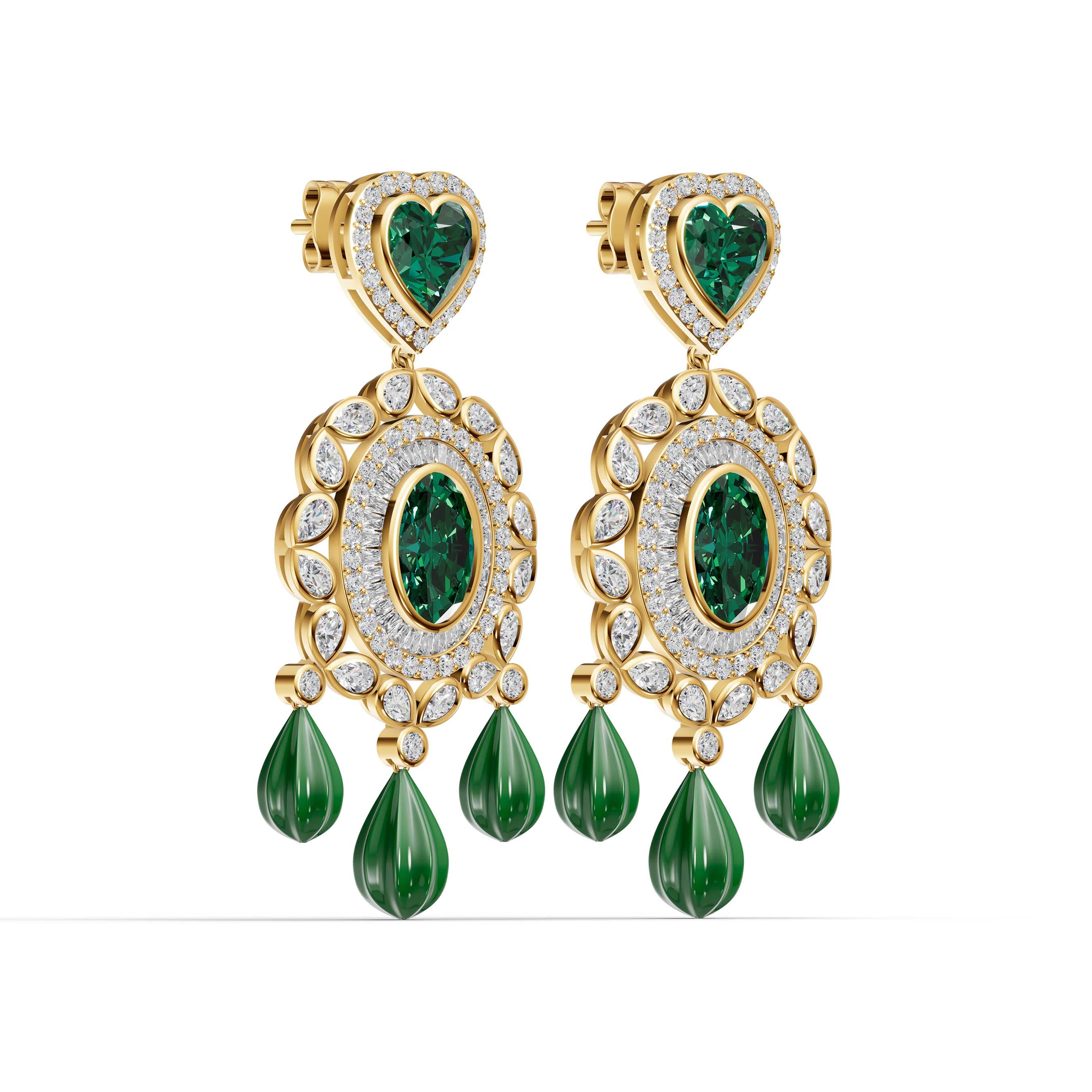 Galaxy Emerald Grand Earrings
