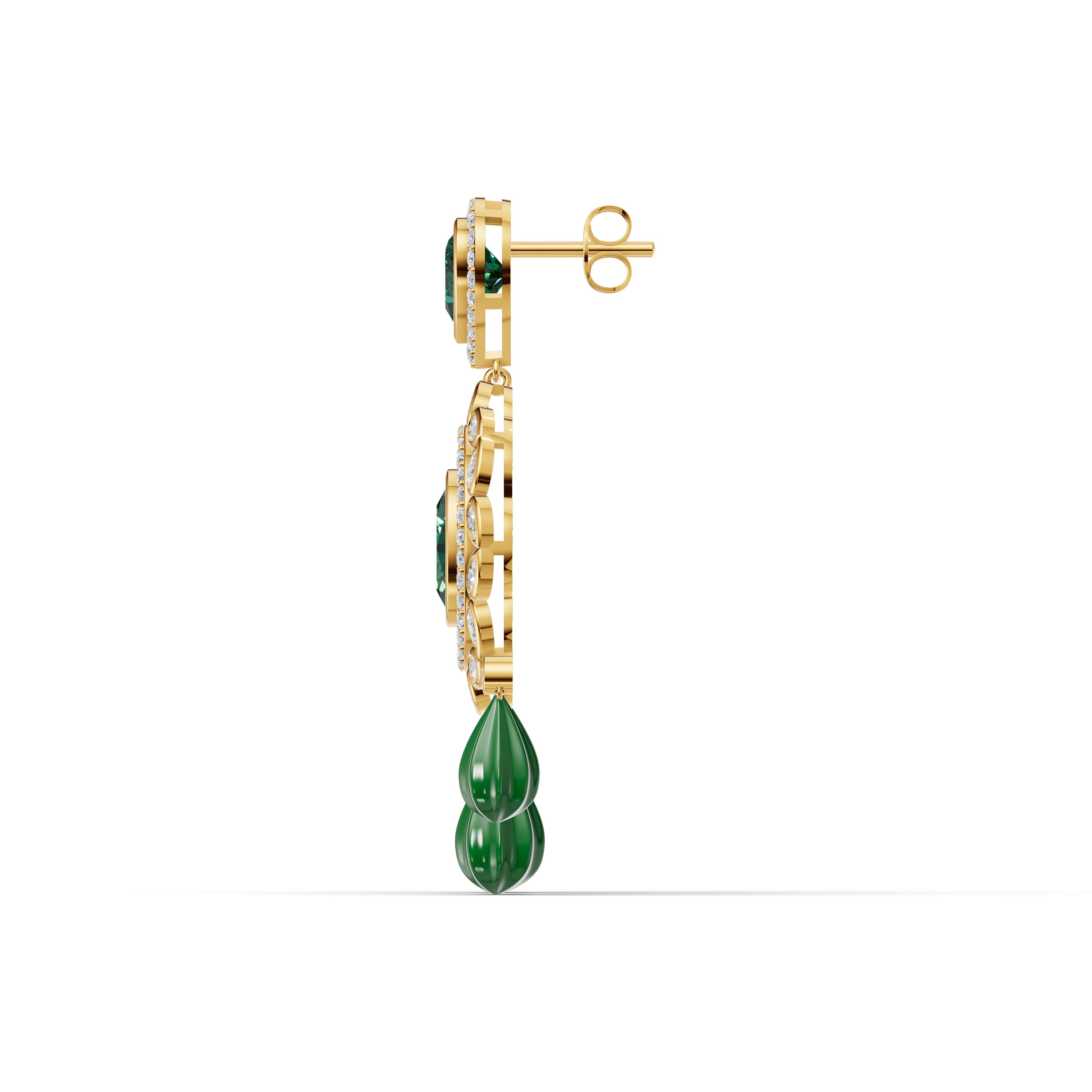 Galaxy Emerald Grand Earrings