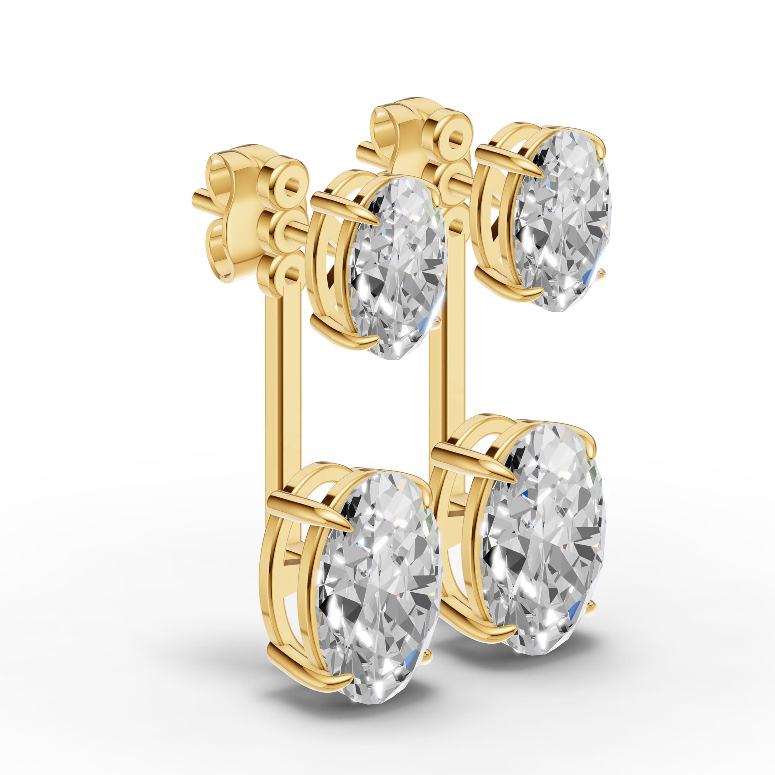 Norra Oval Cluster Earrings