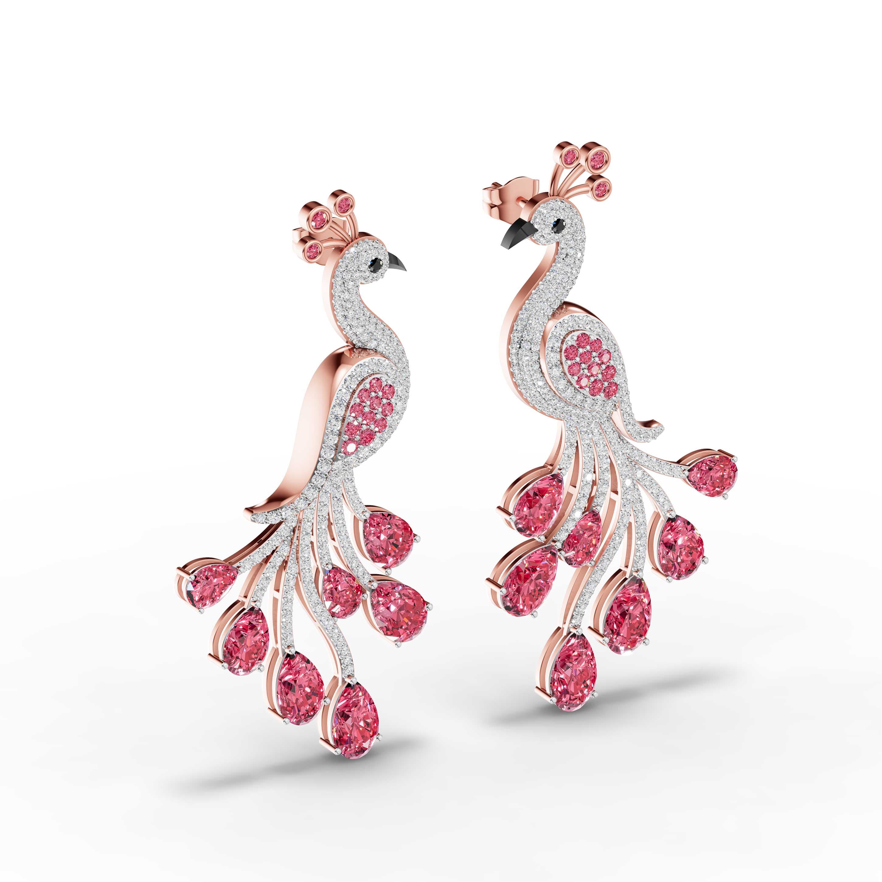 Roselle Pear Cascade Drop Earrings