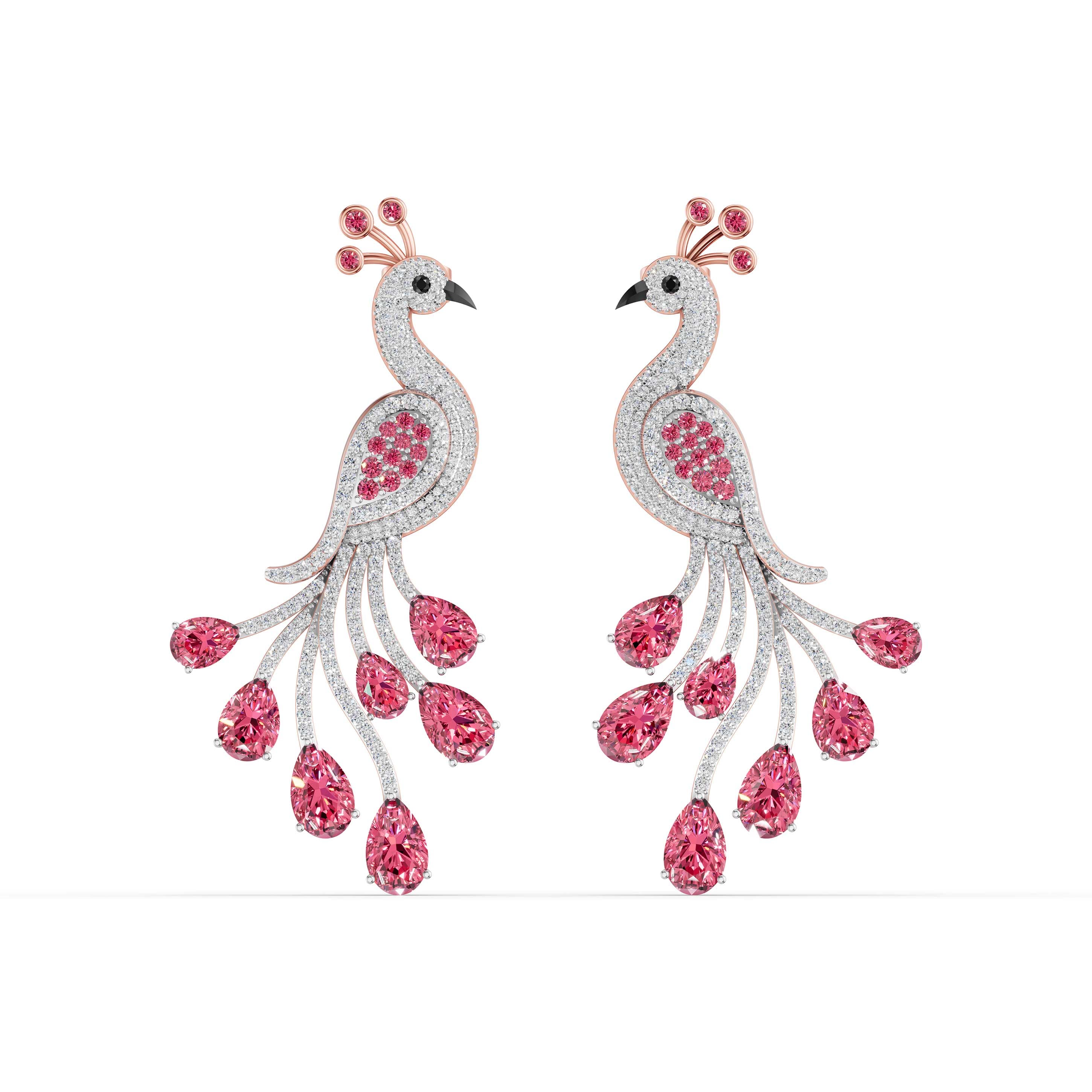 Roselle Pear Cascade Drop Earrings