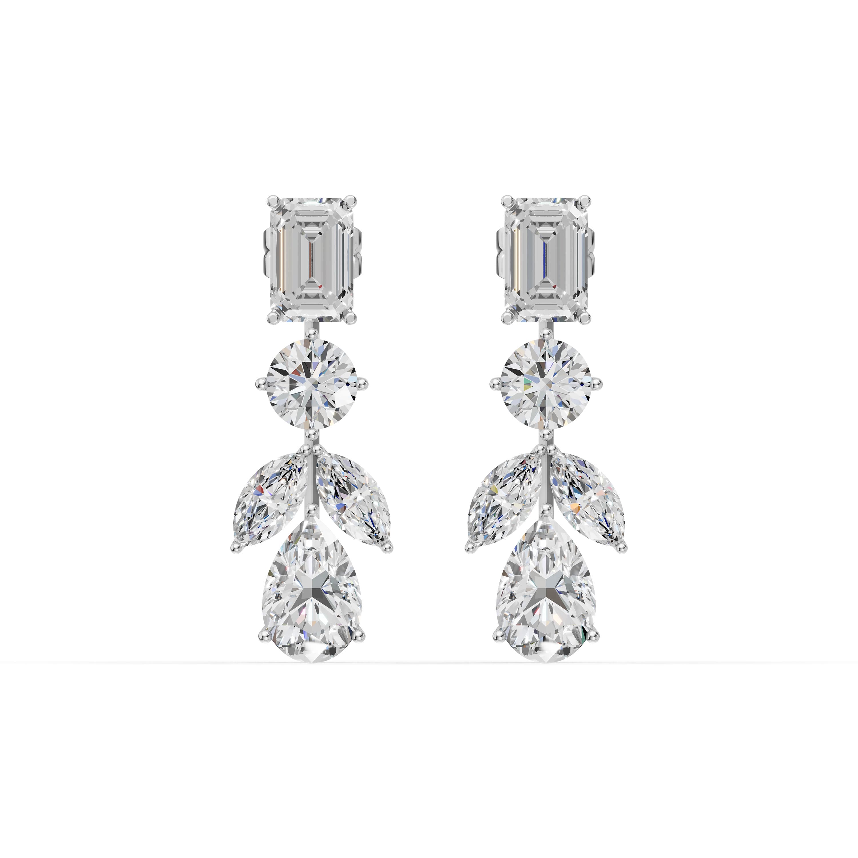 Calix Multi-Cut Drop Earrings
