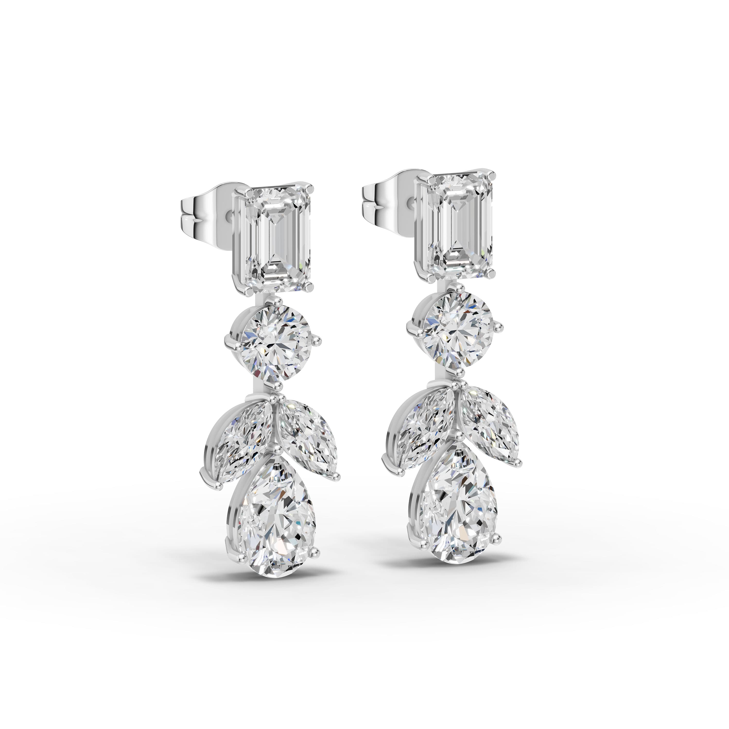 Calix Multi-Cut Drop Earrings