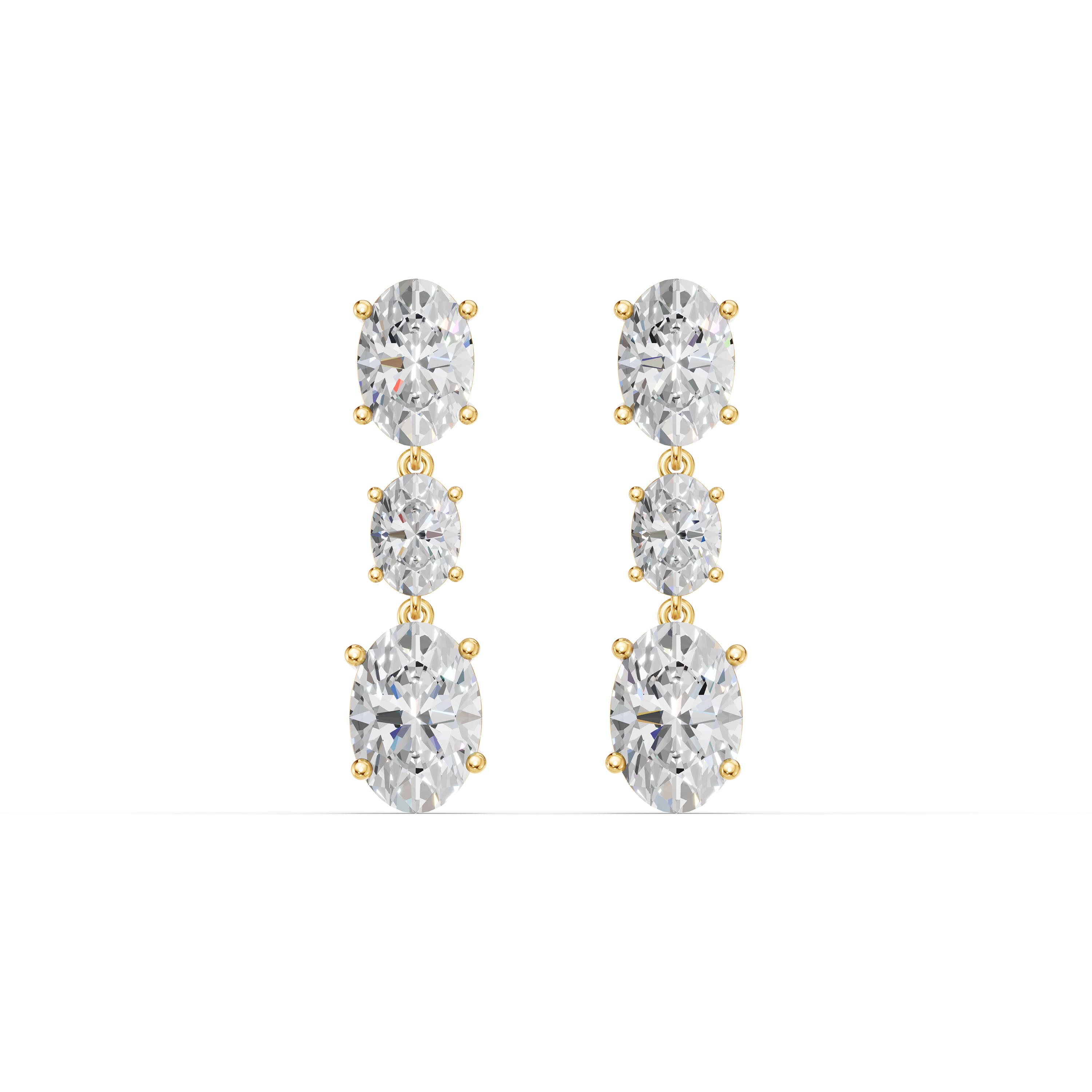 Saviel Oval Drop Earrings