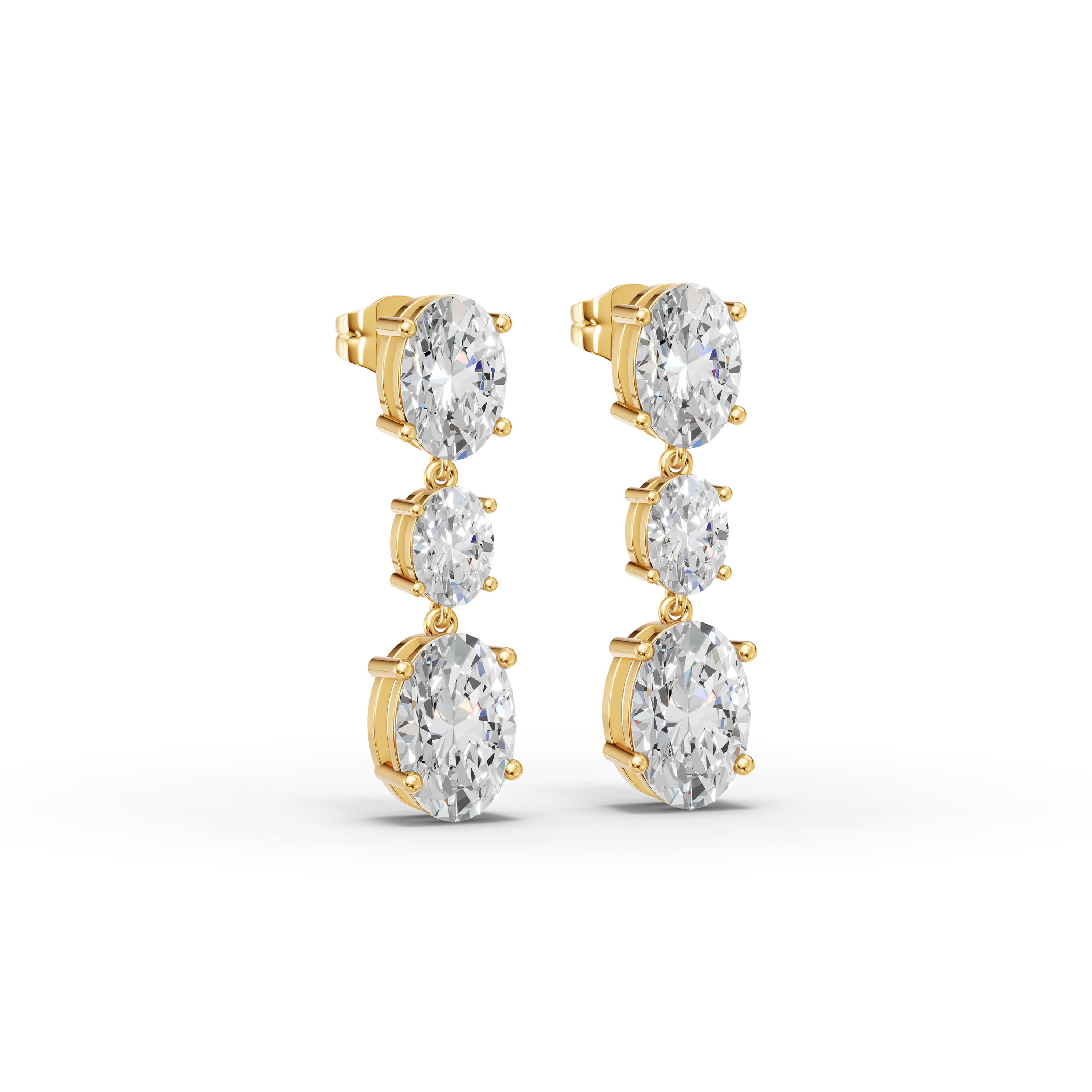 Saviel Oval Drop Earrings